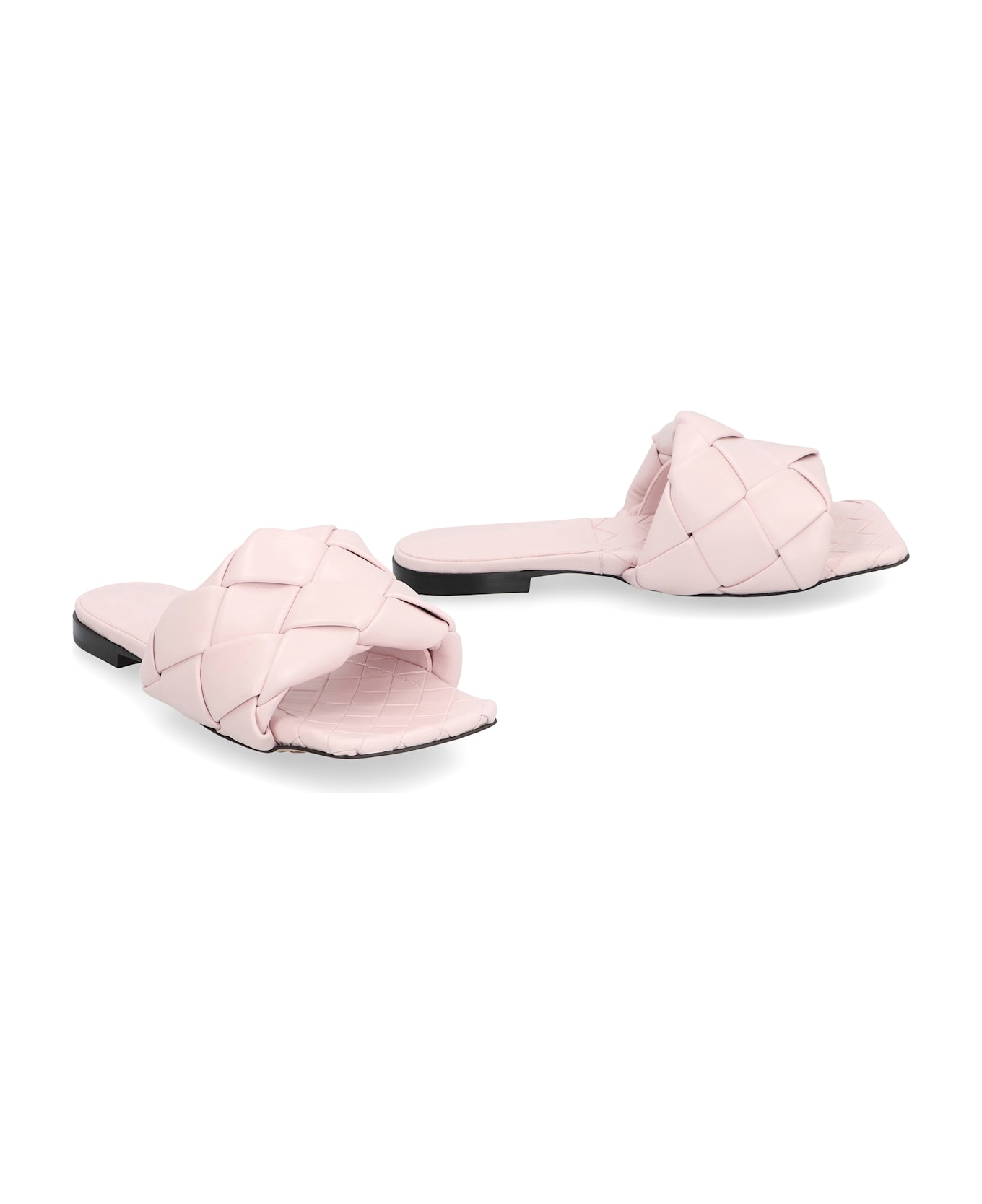 Bottega Veneta The Lido Leather Flat Sandals - Pink