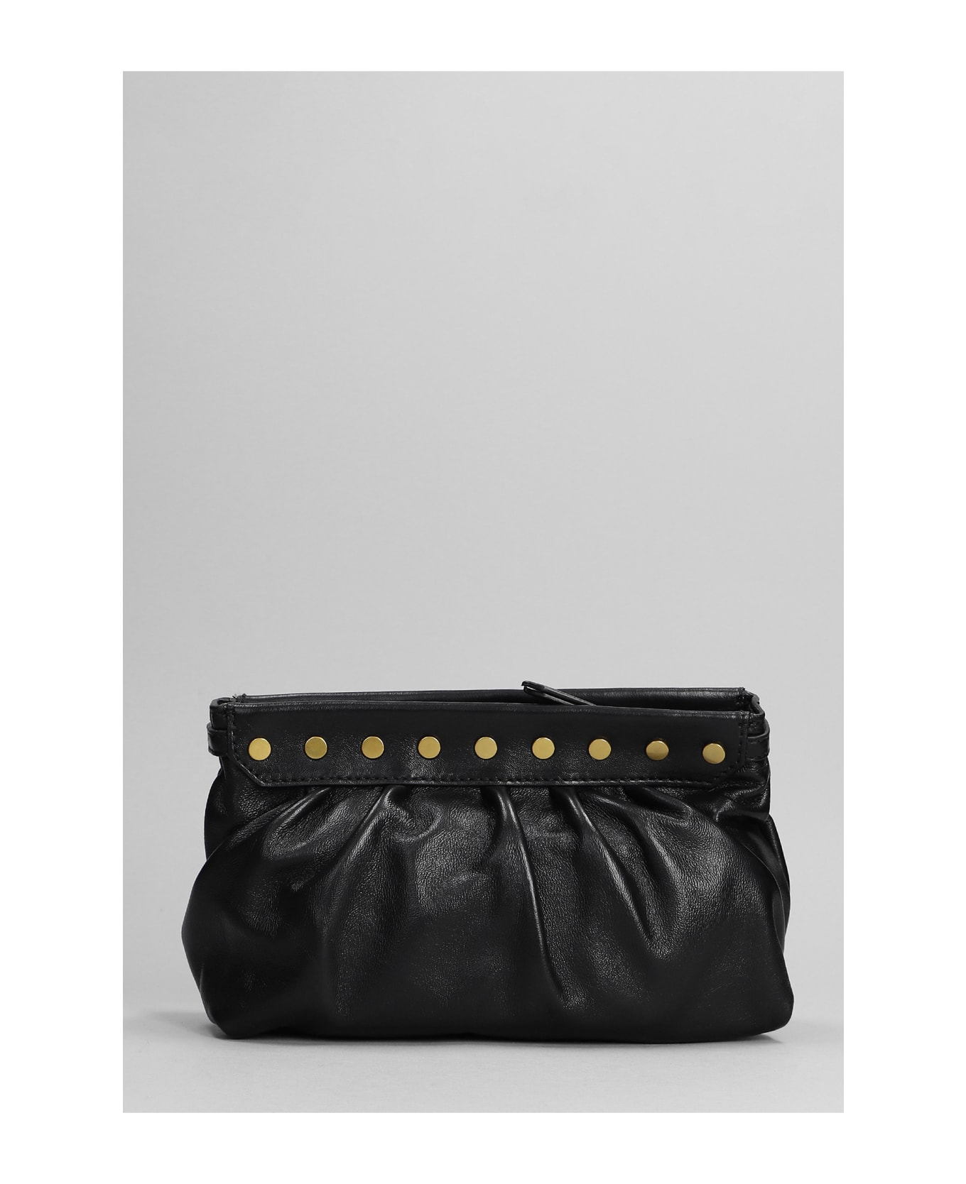 Isabel Marant Luz Small Clutch In Black Leather - black
