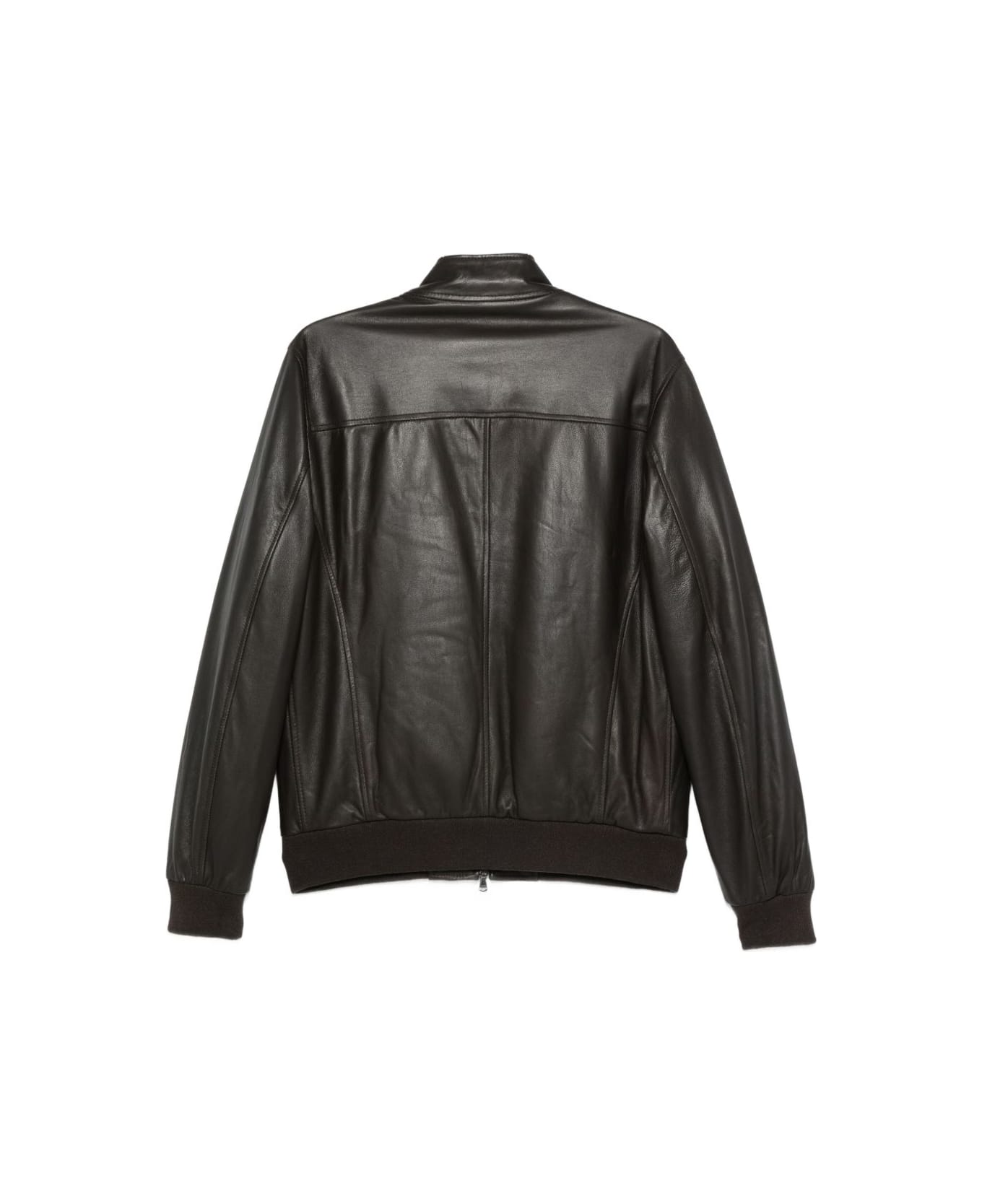 Barba Napoli Barba Padded Nappa Bomber Jacket - Black