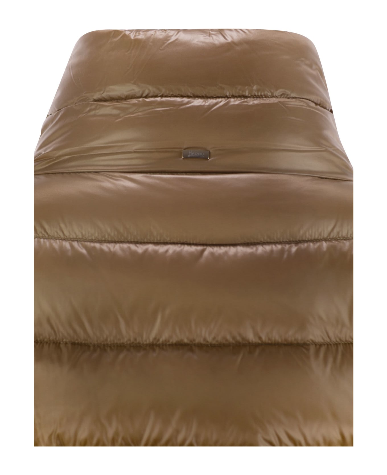 Herno Down Jacket With Ring Collar - Camel