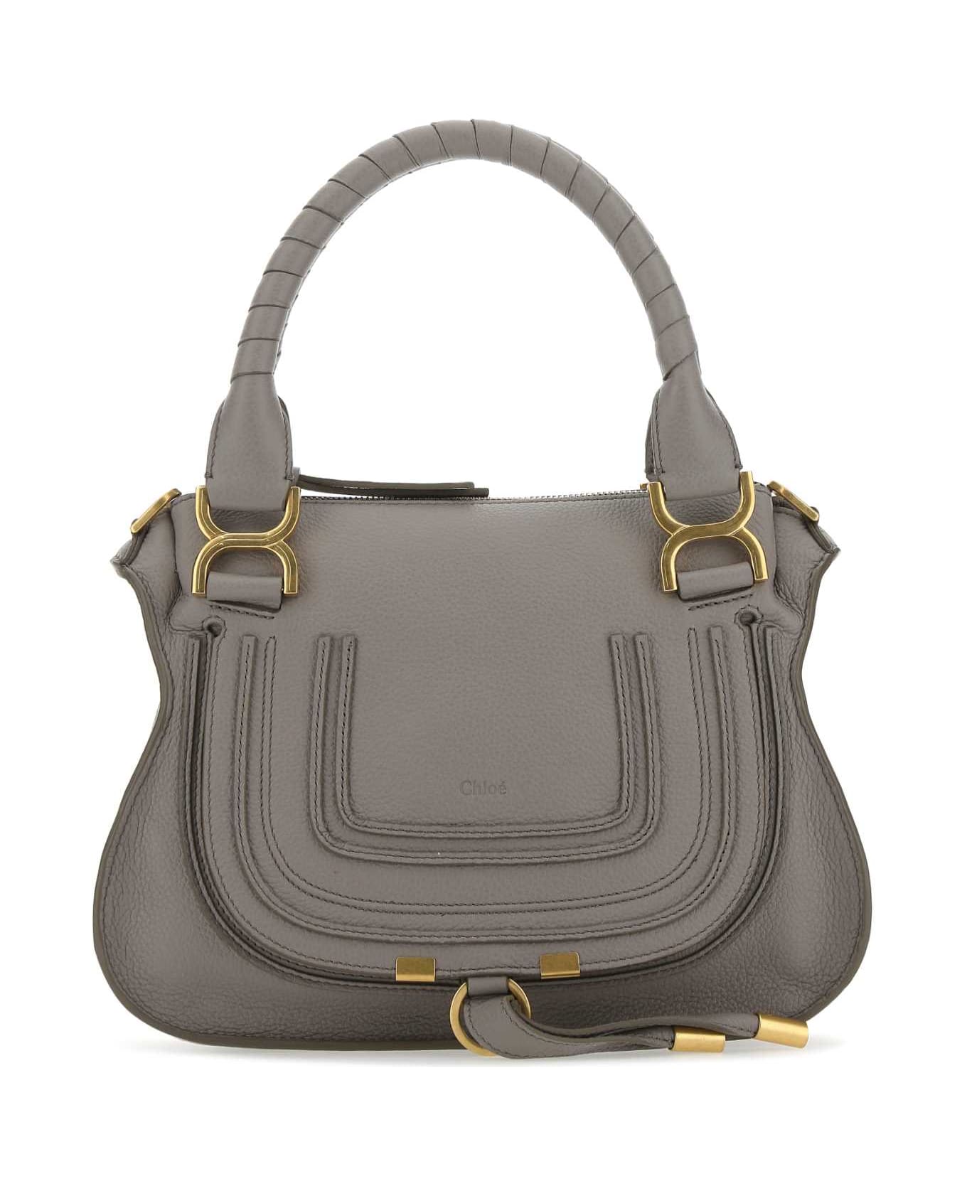 Chloé Grey Leather Small Marcie Handbag - 053