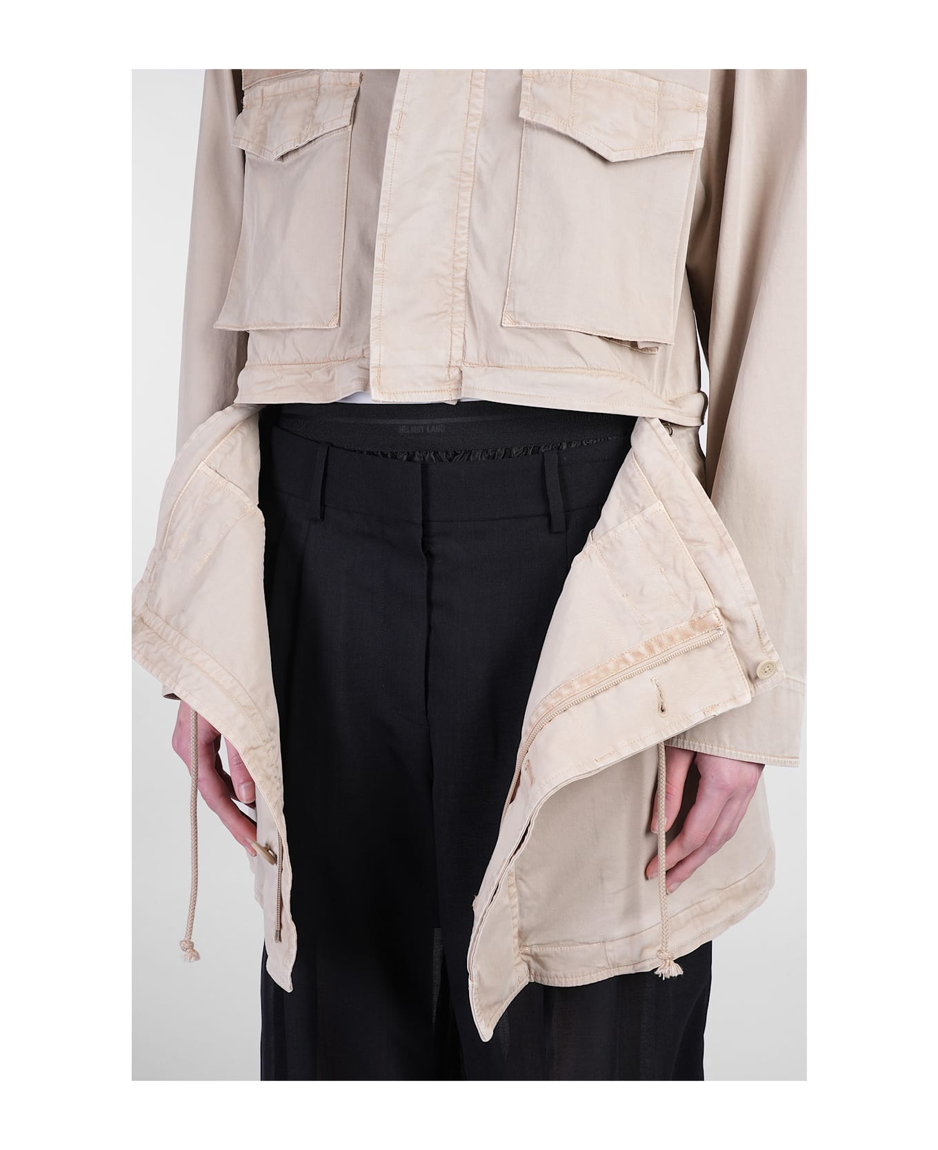 Helmut Lang Parka In Beige Cotton - beige