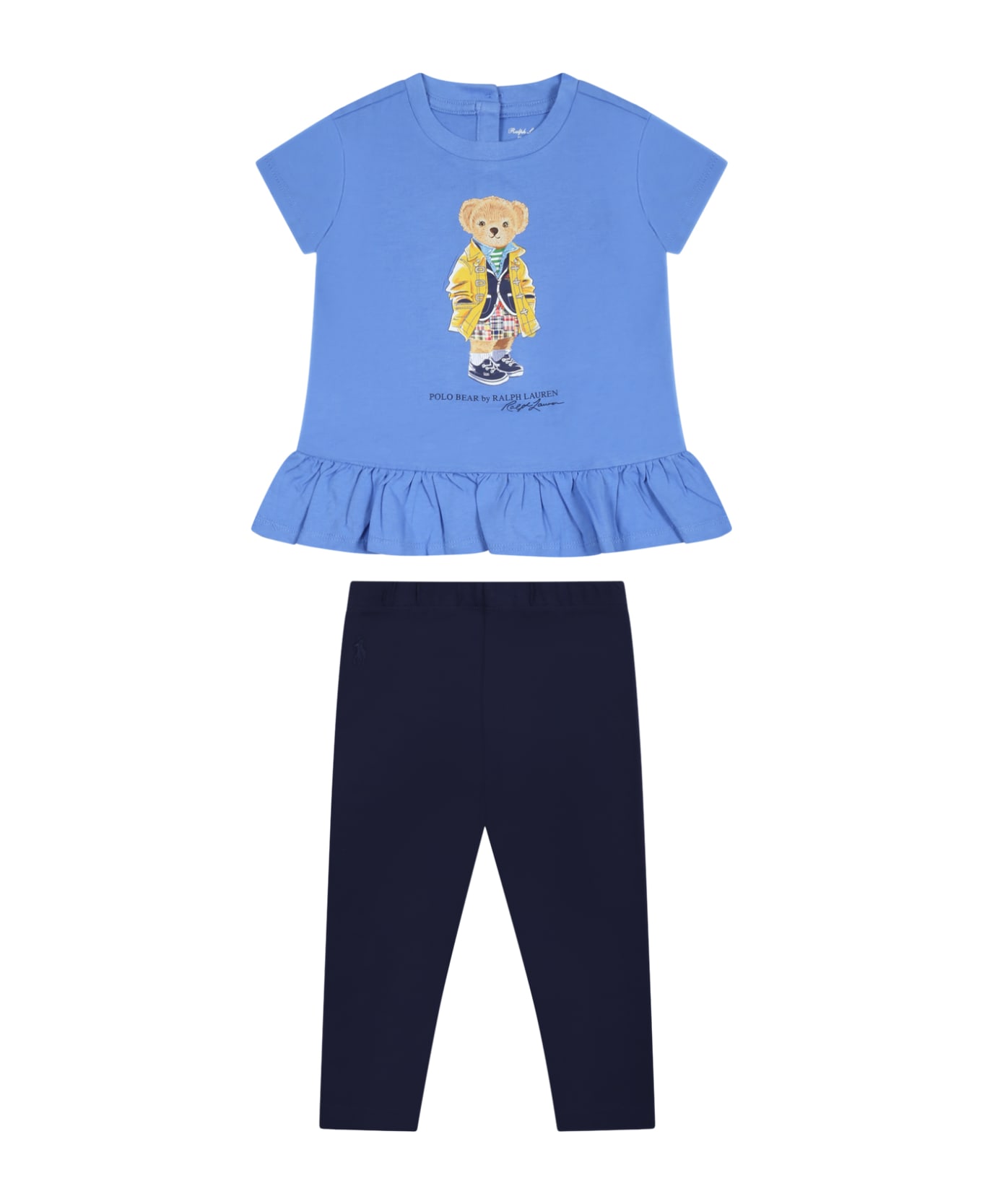 Ralph Lauren Multicolor Set For Baby Girl With Logo - Multicolor