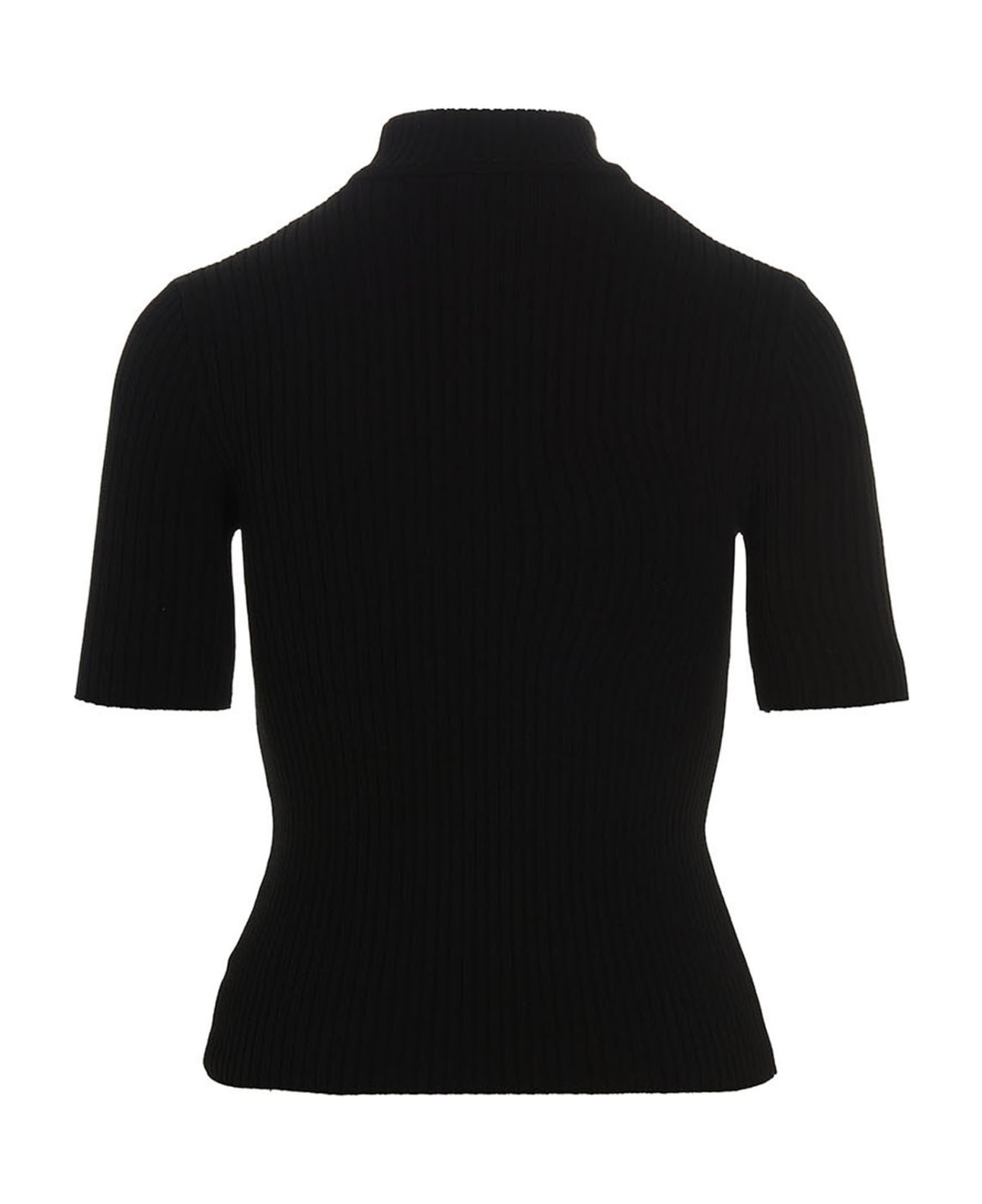 Courrèges 'rib Knit' Sweater - Black
