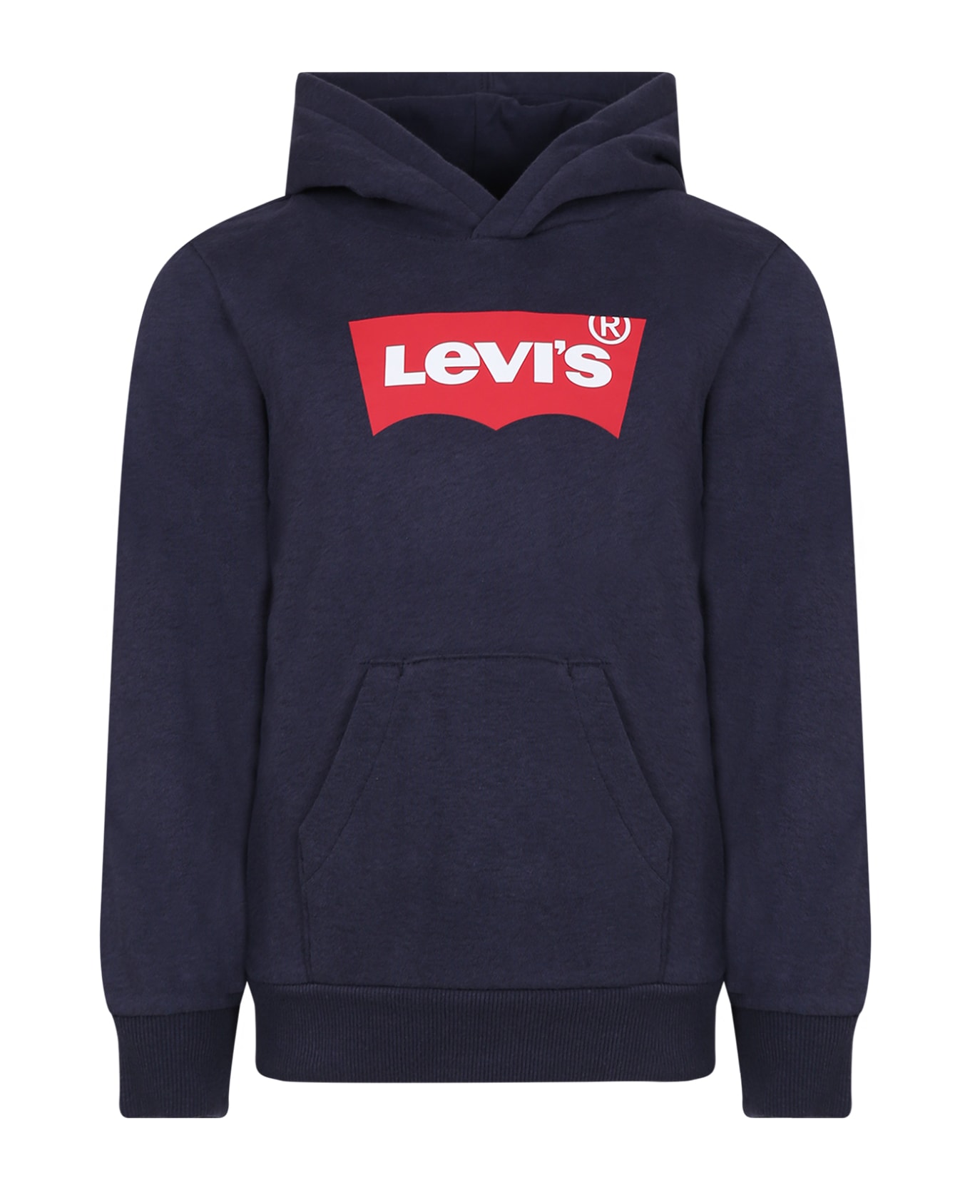 Levi's Blue Sweatshirt For Kids With Logo - Blue ニットウェア＆スウェットシャツ