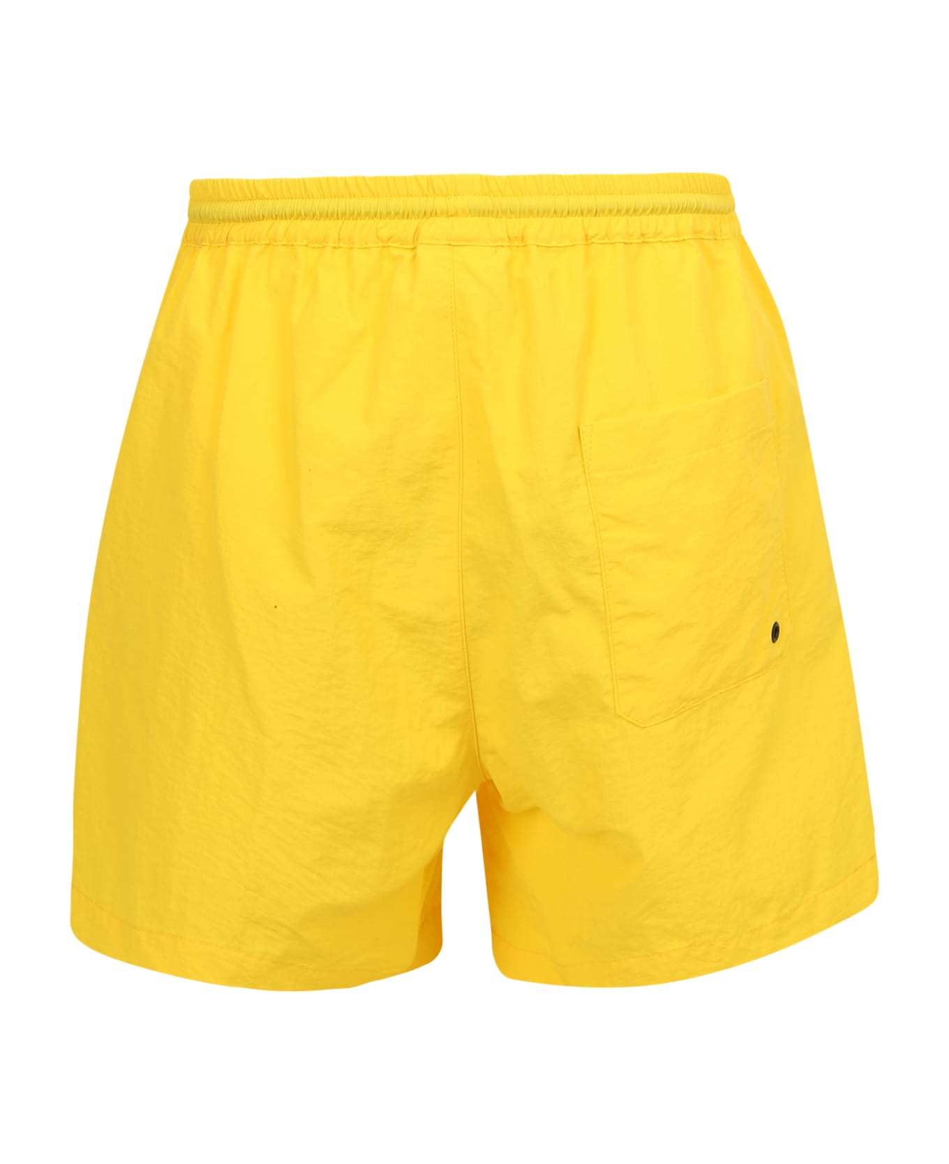 MSGM Logo-print Swim Shorts - Yellow