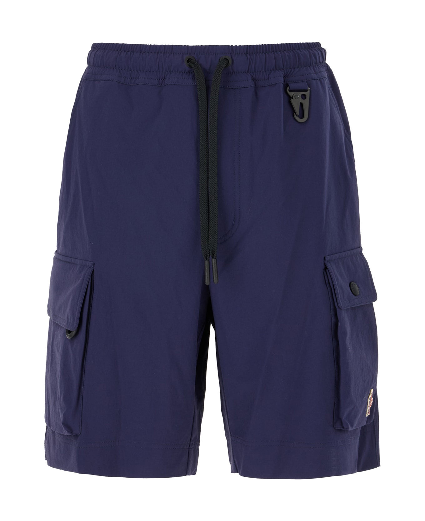 Moncler Grenoble Navy Blue Stretch Nylon Bermuda Shorts - BLUE