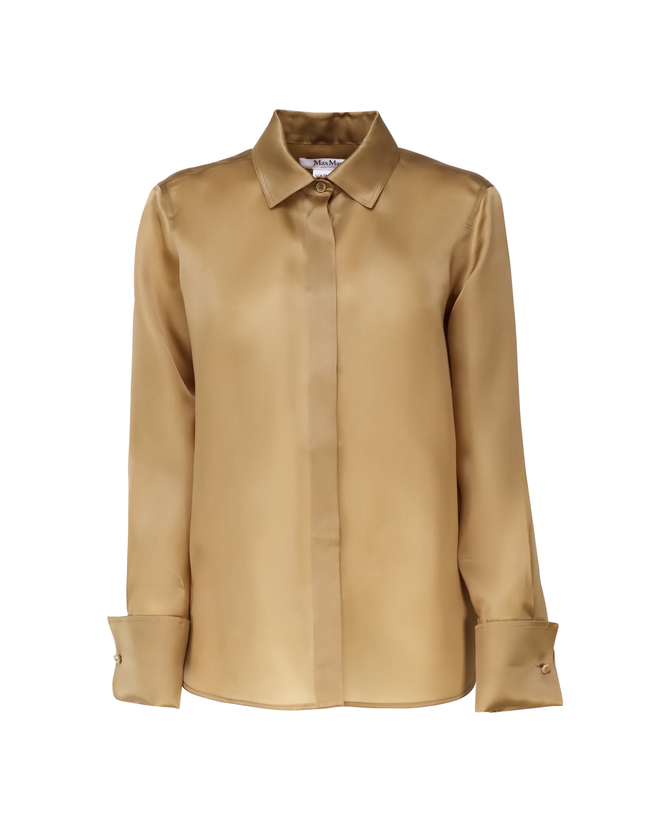 Max Mara Nola Shirt In Silk - LEATHER