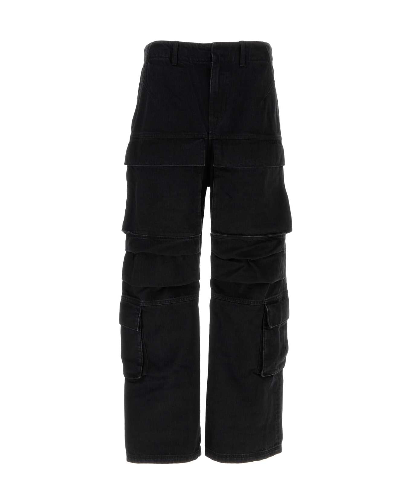 Entire Studios Black Denim Cargo Jeans - Black