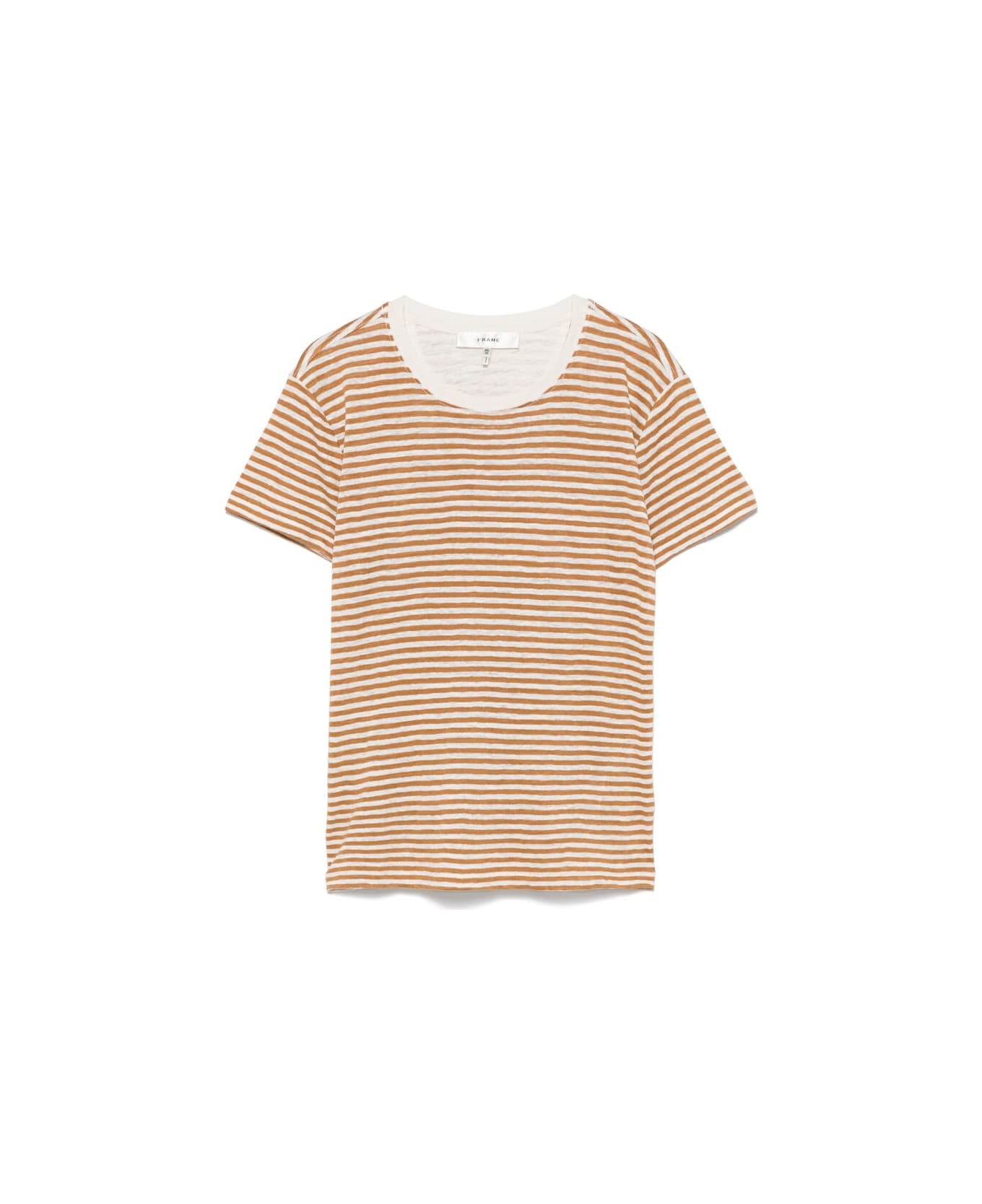 Frame T-shirt - BROWN/WHITE