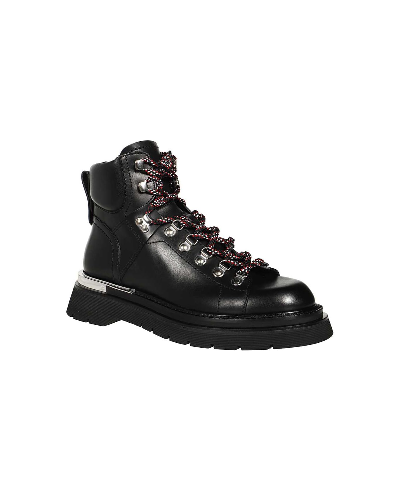 Dsquared2 Leather Combat Boots - black