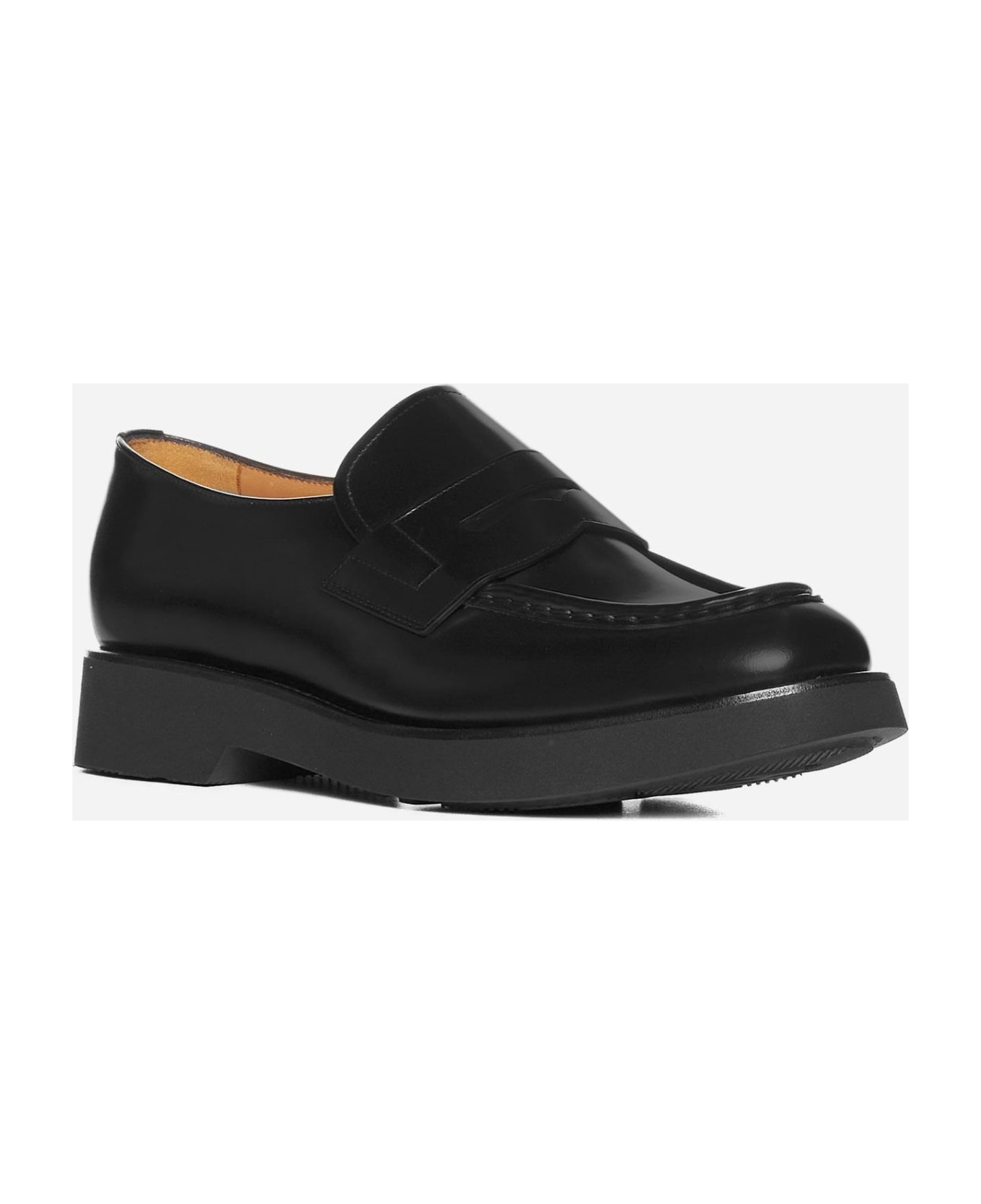 Church's Lynton Leather Penny Loafers - Aab Black フラットシューズ