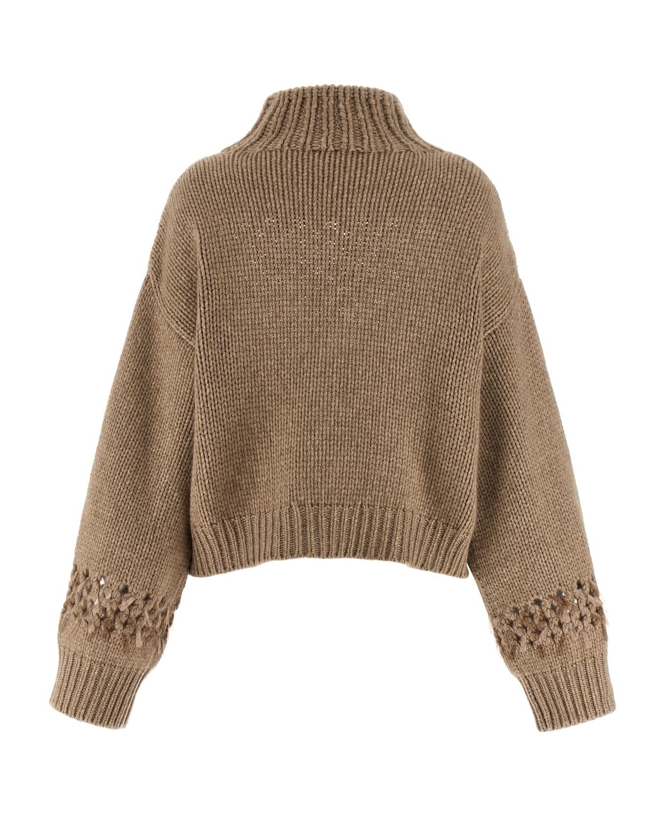 Brunello Cucinelli Drop Sequin Sweater - Beige