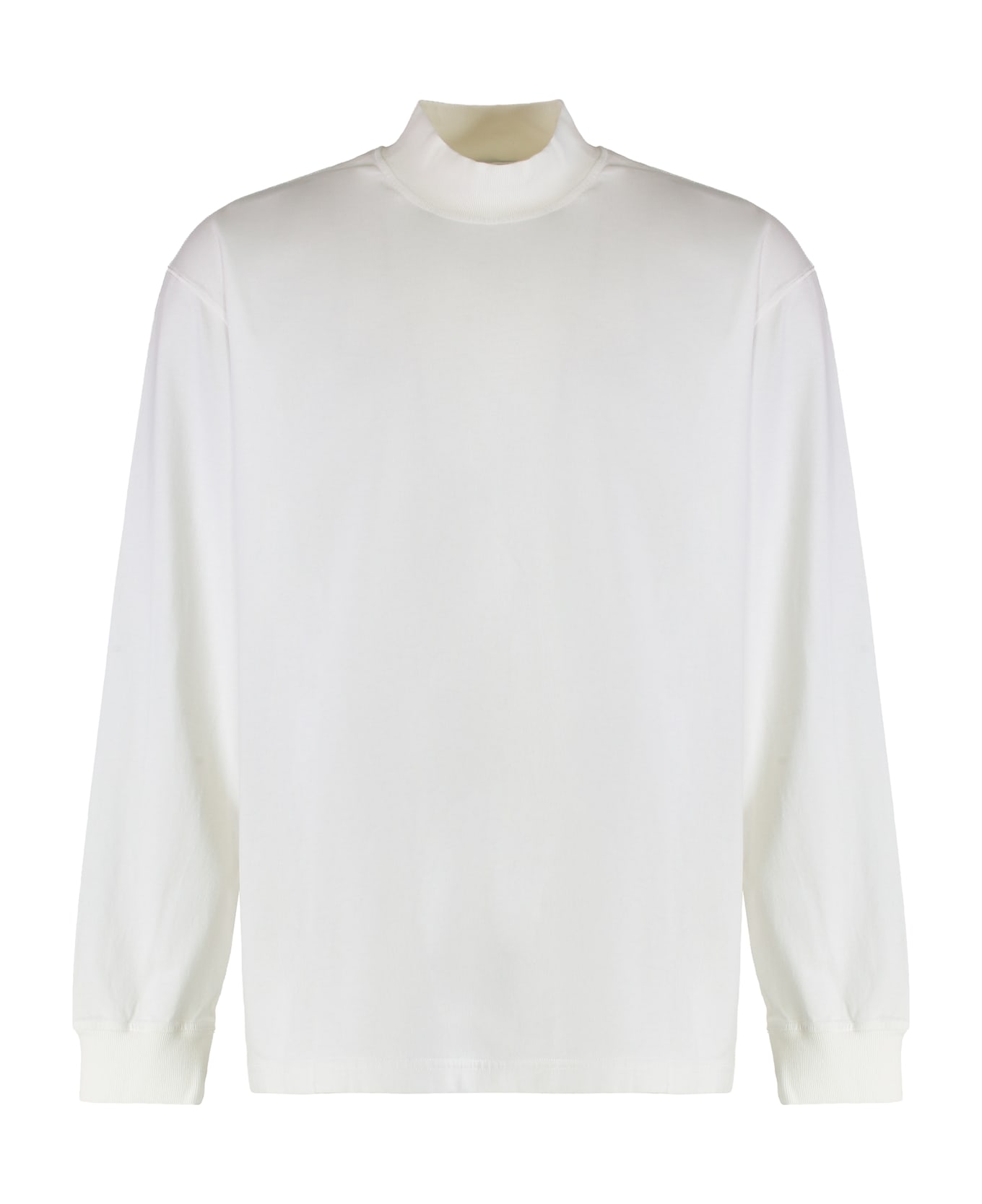 Stone Island Oversized T-shirt With Long Sleeves In Cotton Jersey - White