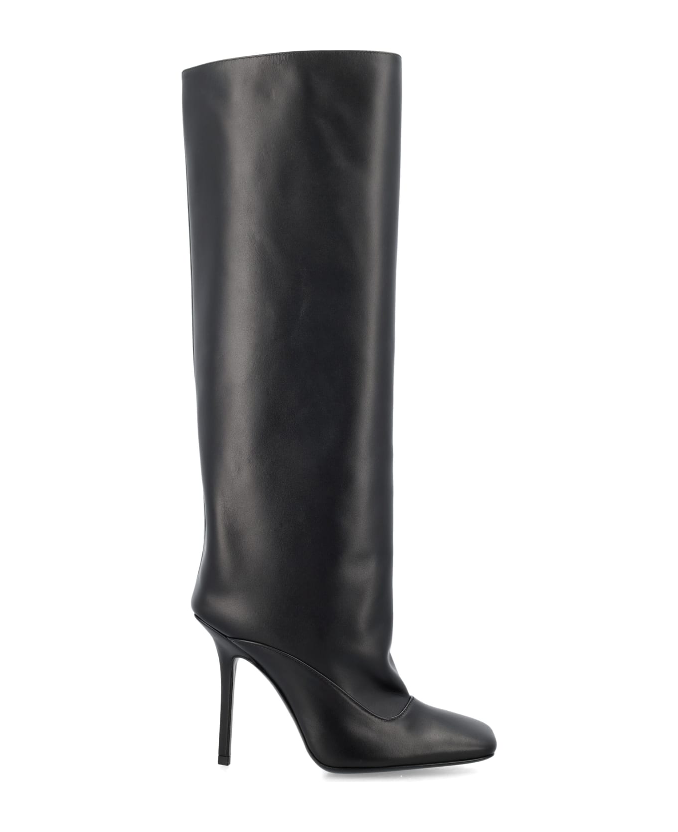 The Attico Sienna Leather Boot 105 - BLACK
