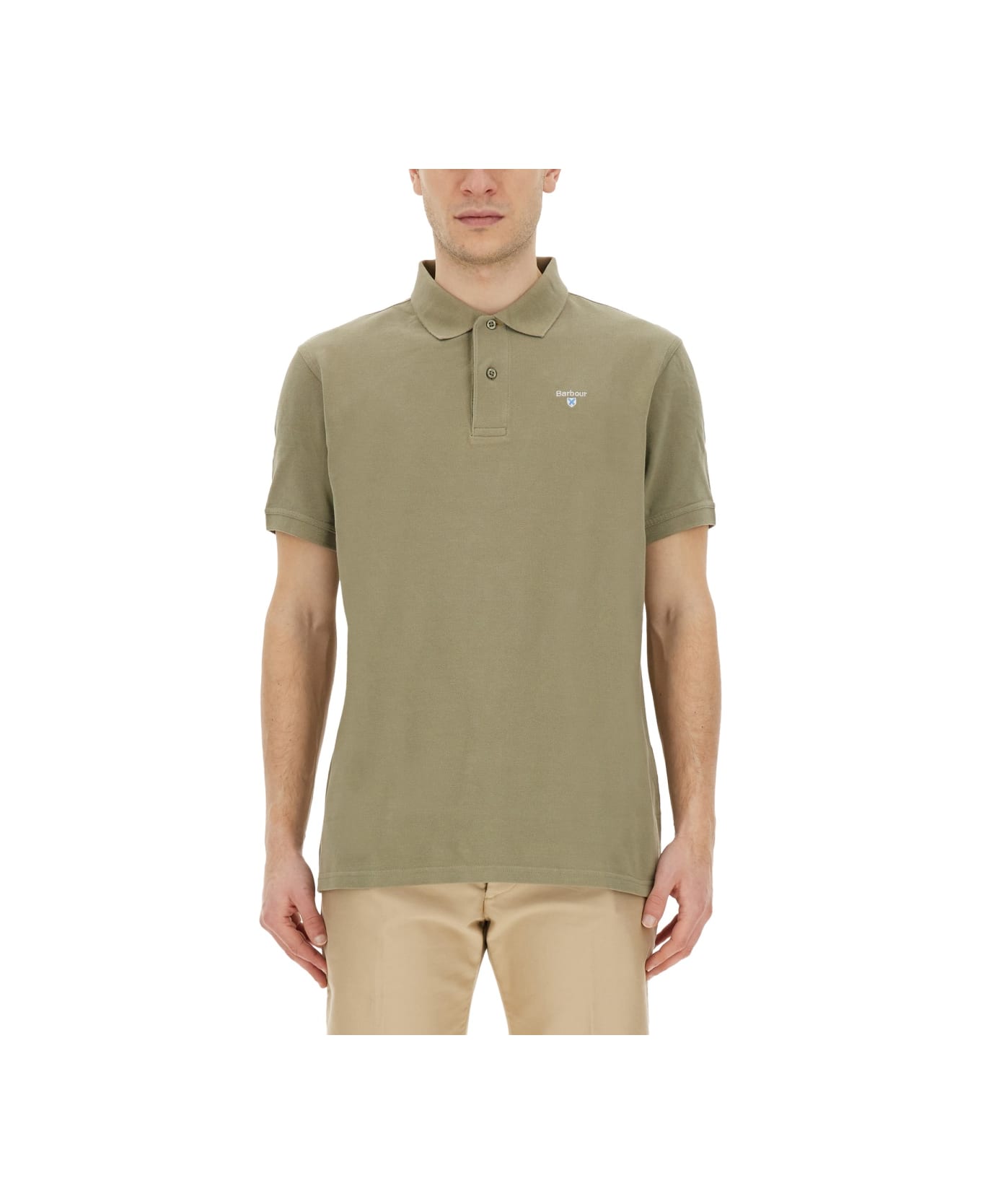 Barbour Polo With Logo - GREEN