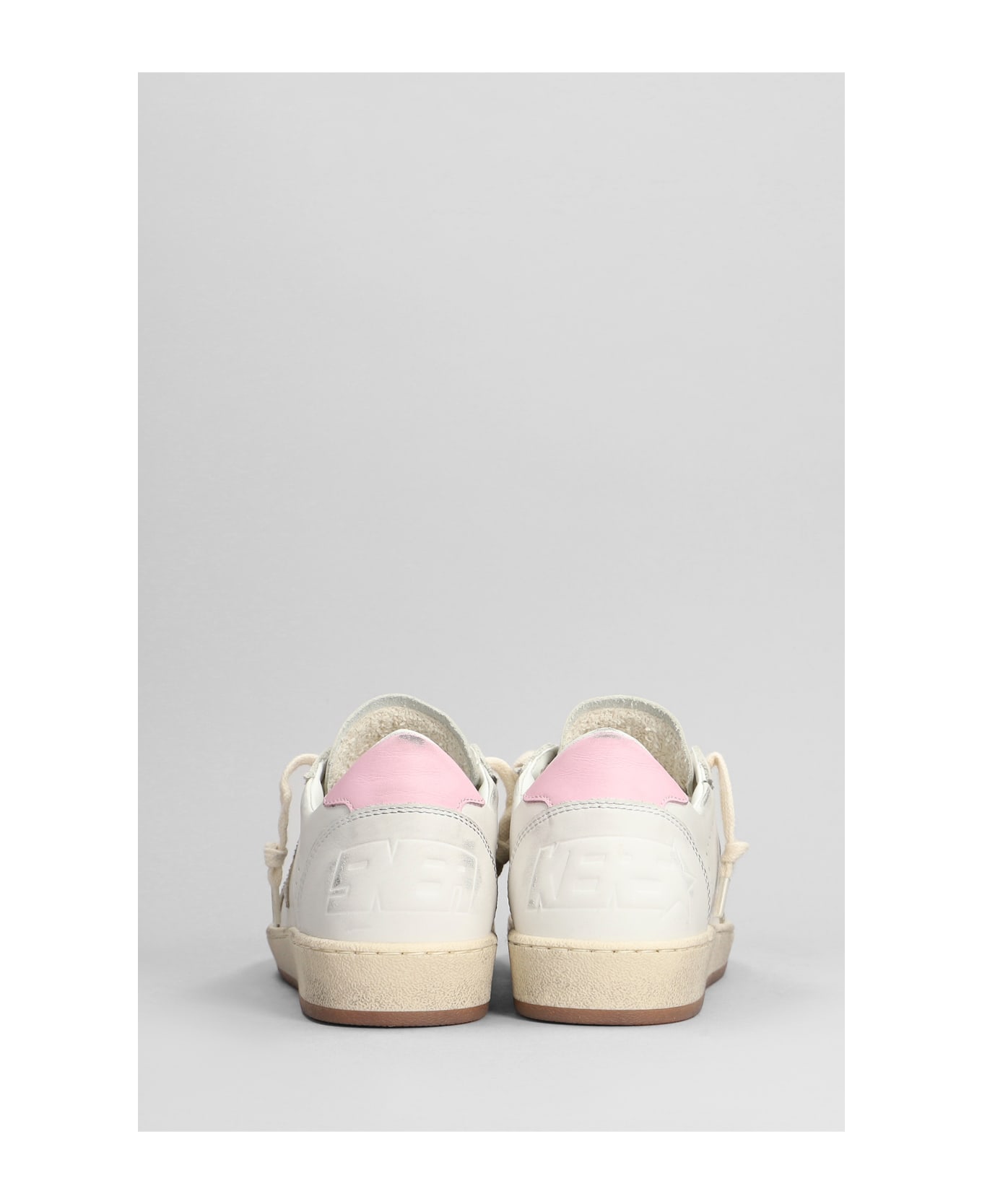 Golden Goose Ball Star Sneakers In White Leather - white