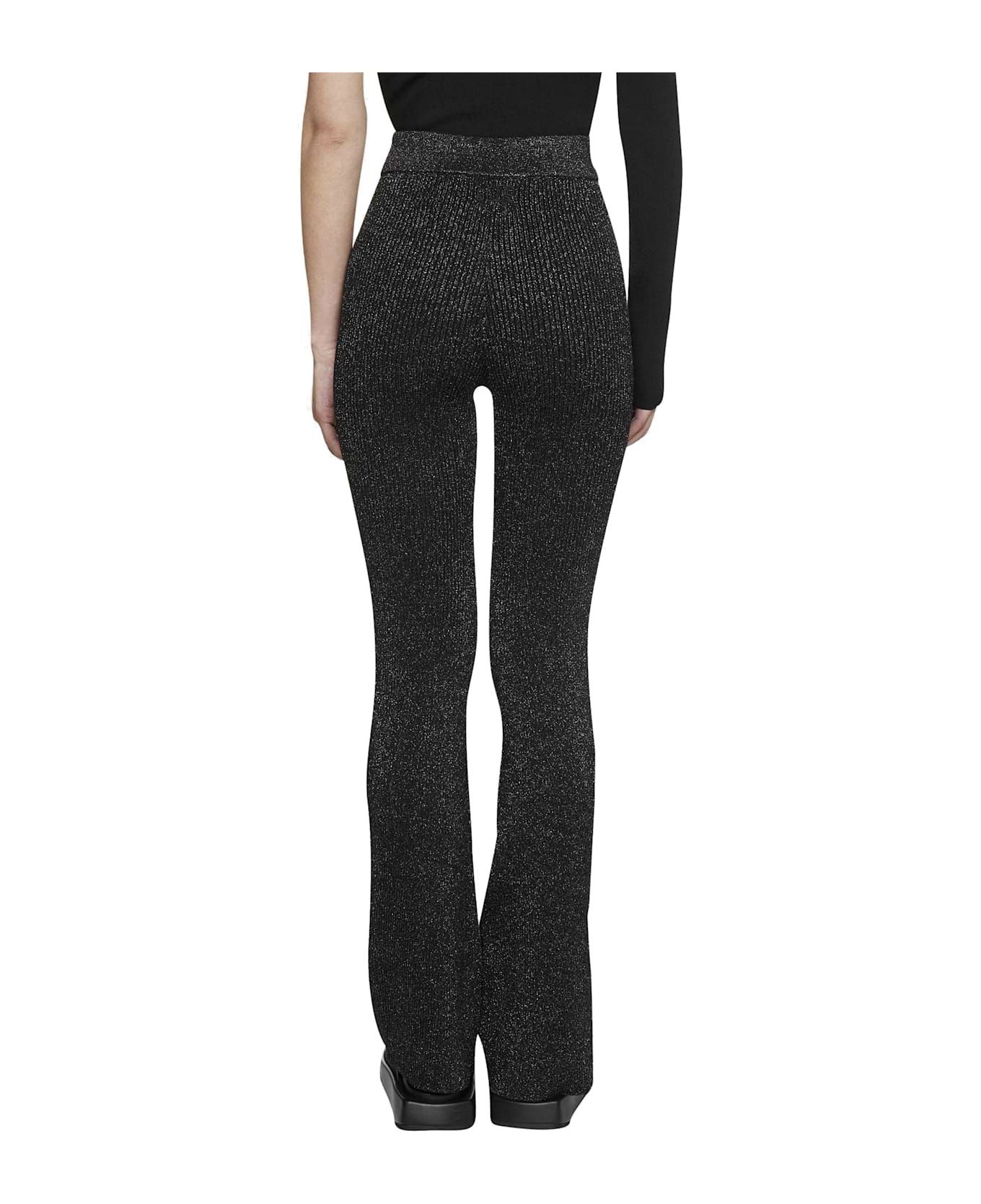 GCDS Viscose And Lurex Pants - Black