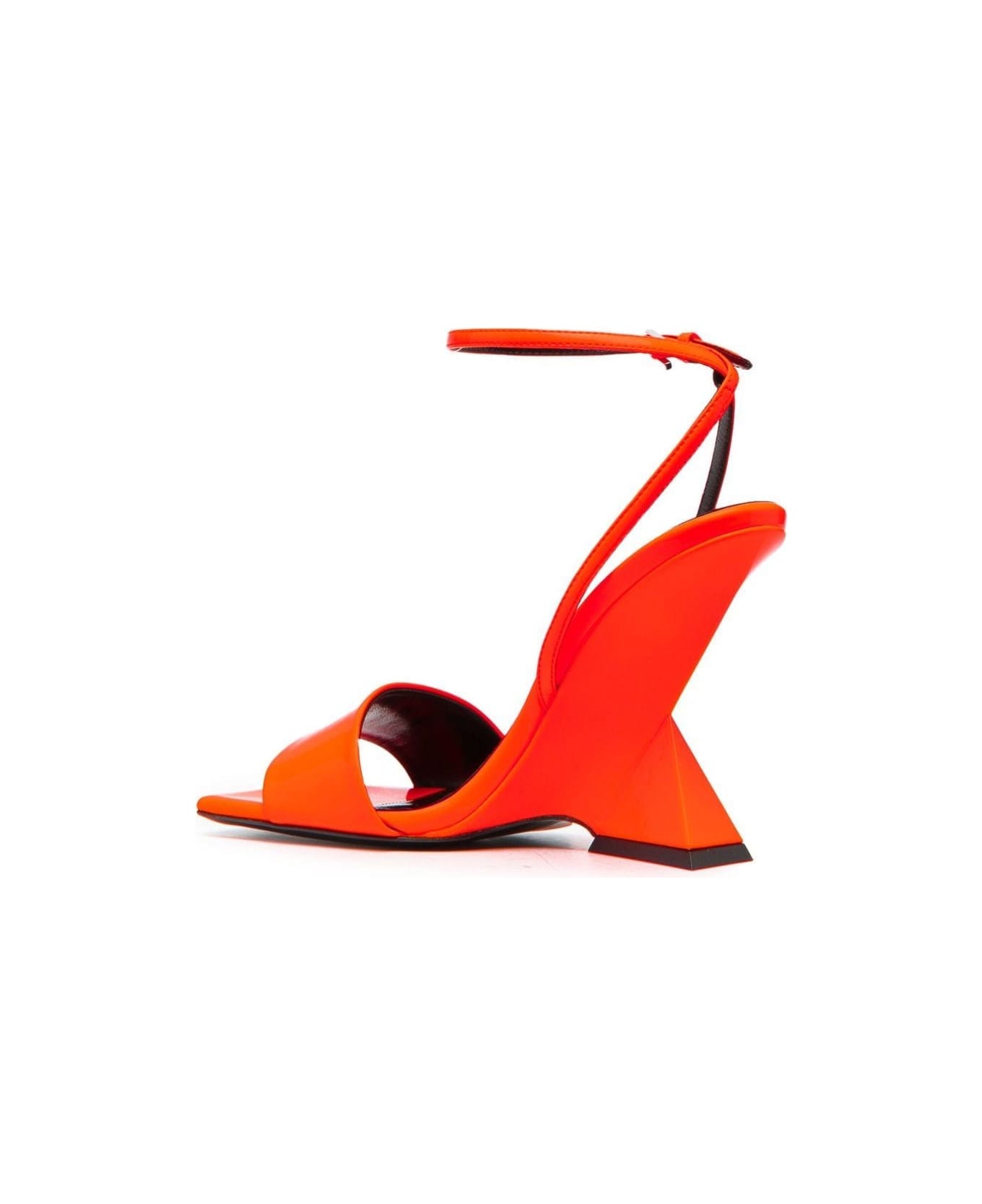 The Attico Cheope Synthetic Patent Sandals - Orange