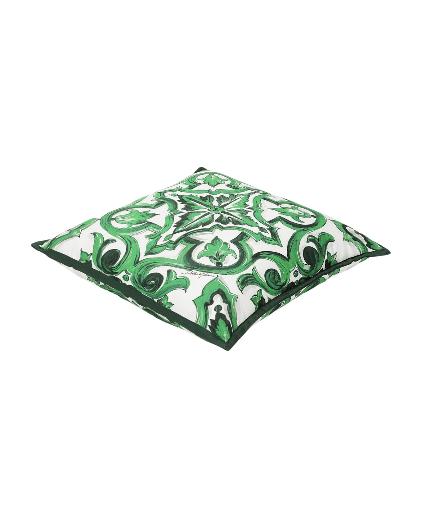 Dolce & Gabbana Small Cushion - Bianco e Verde