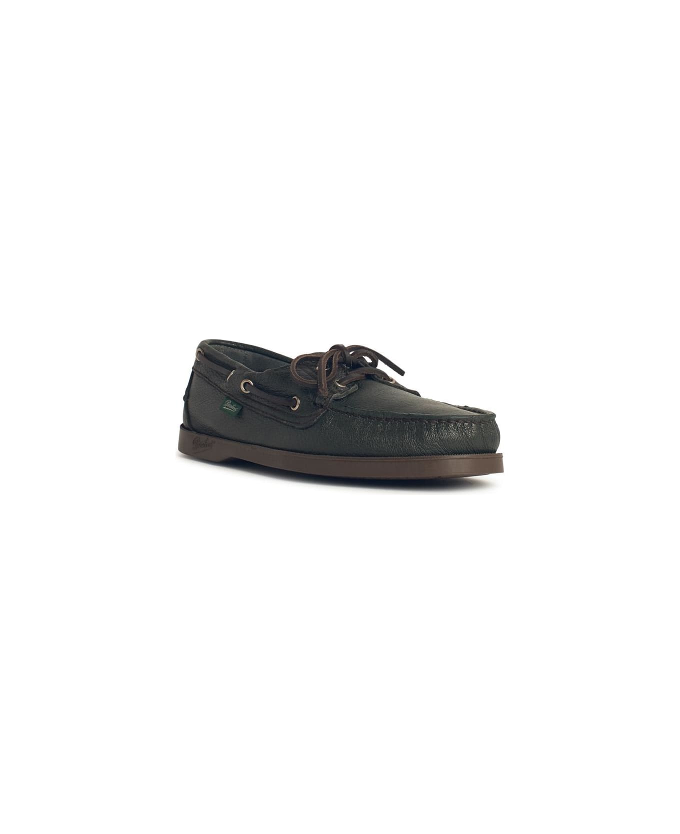 Paraboot Scarpa 'barth' In Green Leather - Green