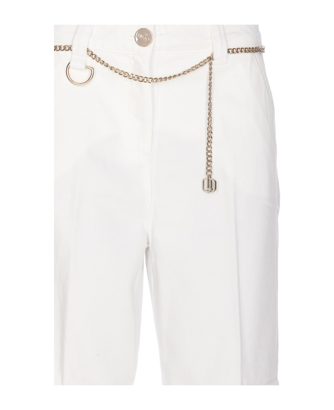 Liu-Jo Straight Cropped Trousers - White