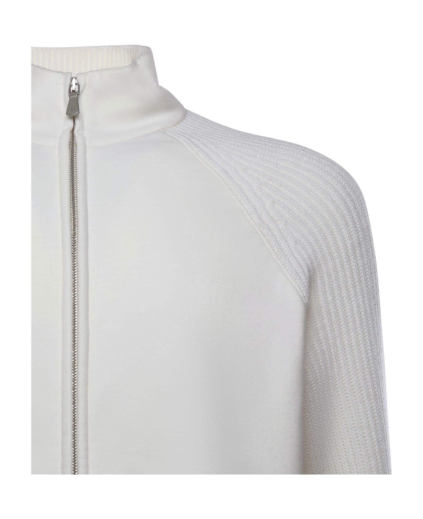 Eleventy Wool Zip-up Jacket - IVORY, SAND