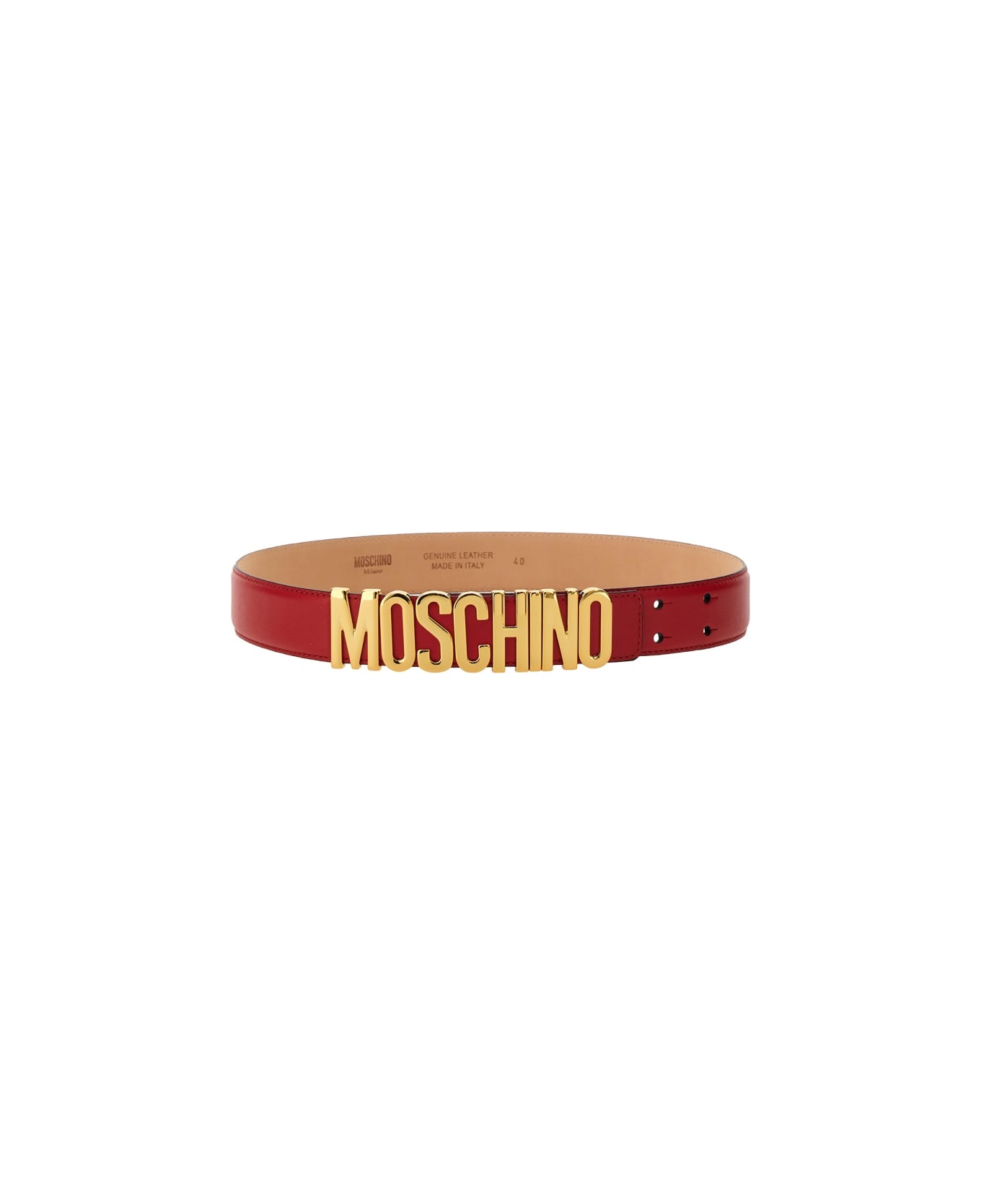 Moschino Leather Belt - RED ベルト