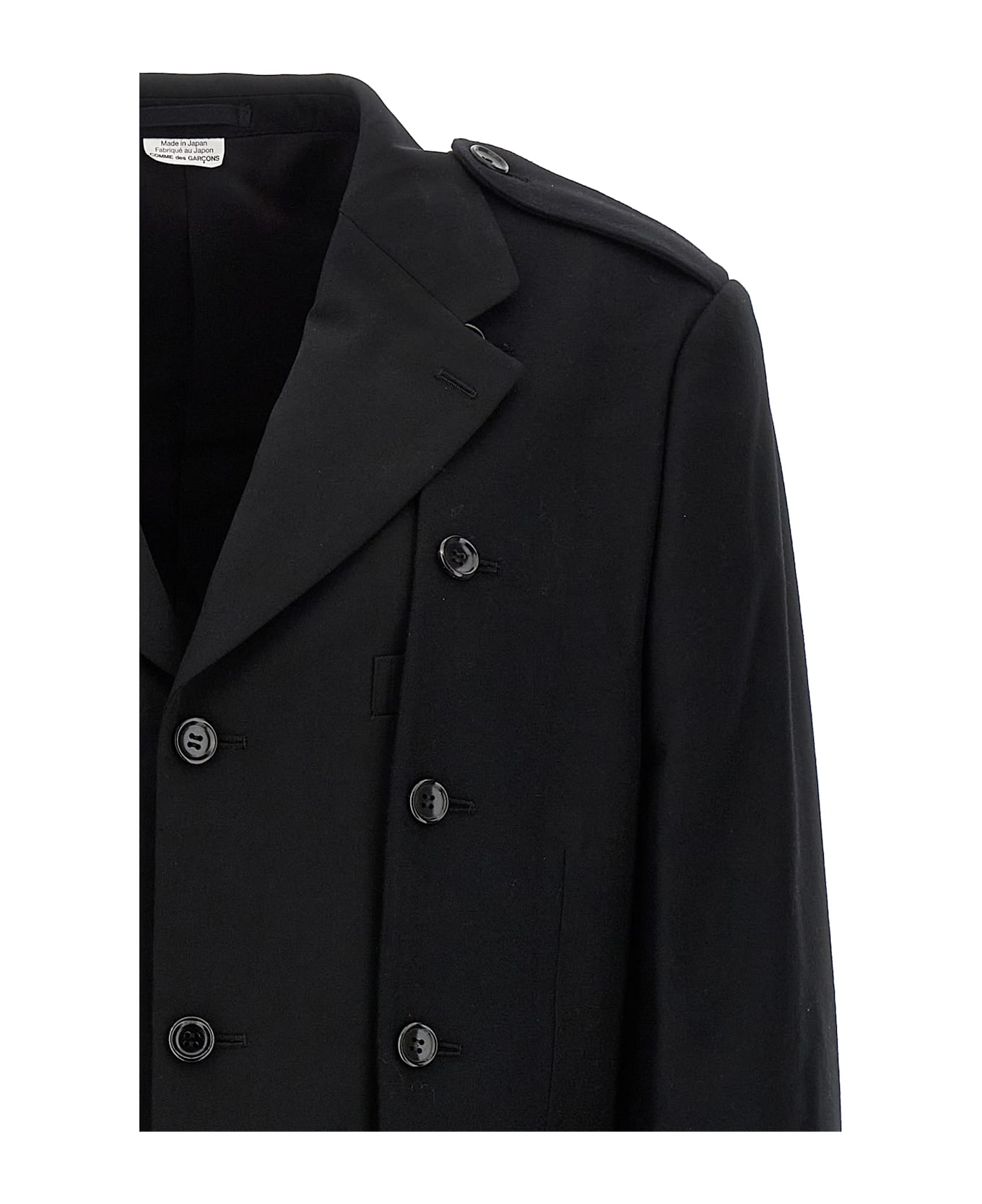 Comme Des Garçons Homme Plus Double Layer Blazer Coat - Black  