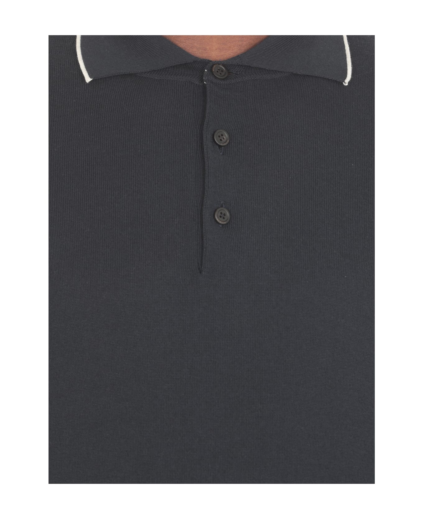 Peserico Cotton Polo Shirt - Blue