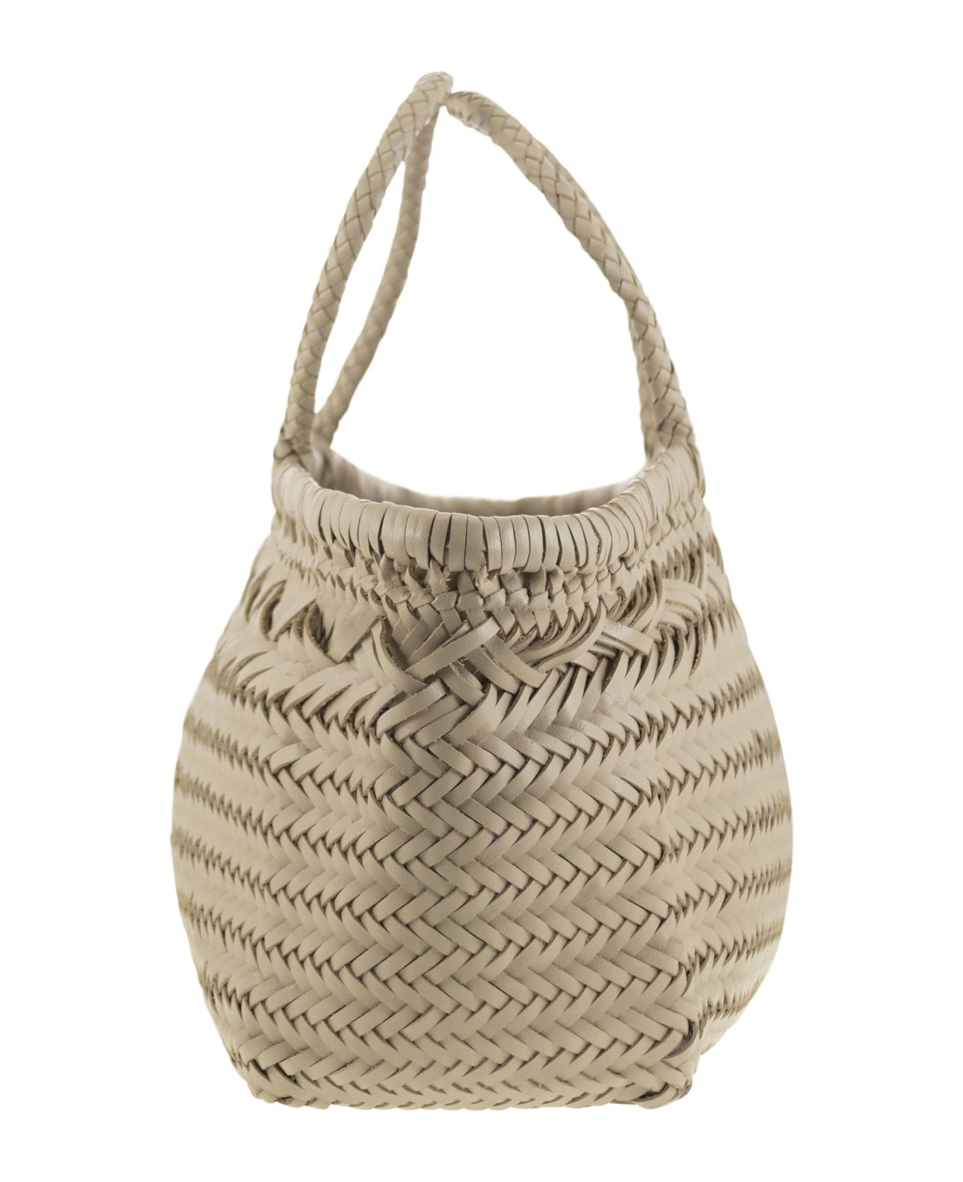 Dragon Diffusion Triple Jump Big - Woven Leather Bag - Pearl