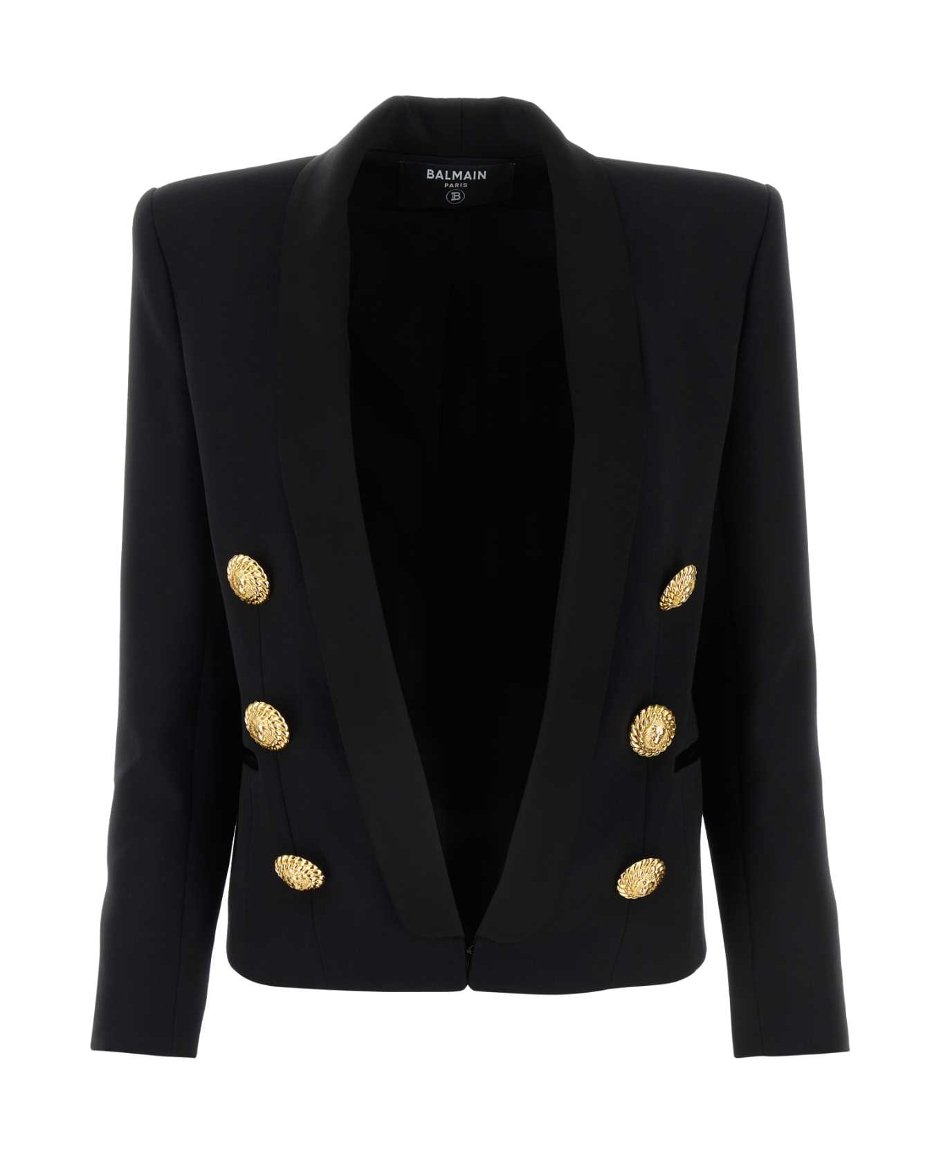 Balmain Black Wool Blazer - NOIRNOIR