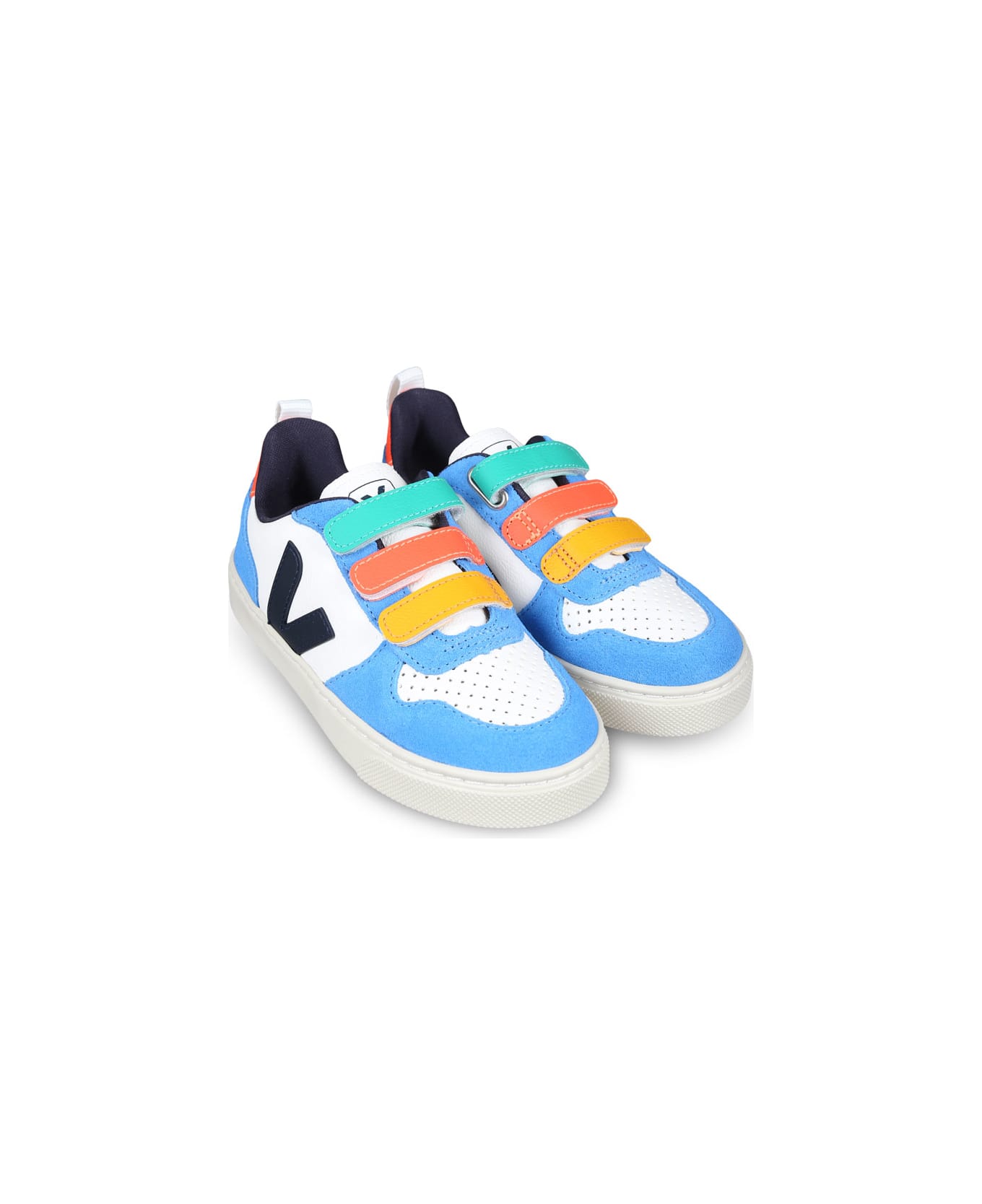 Veja Light Blue Sneakers For Boy With Logo - Light Blue