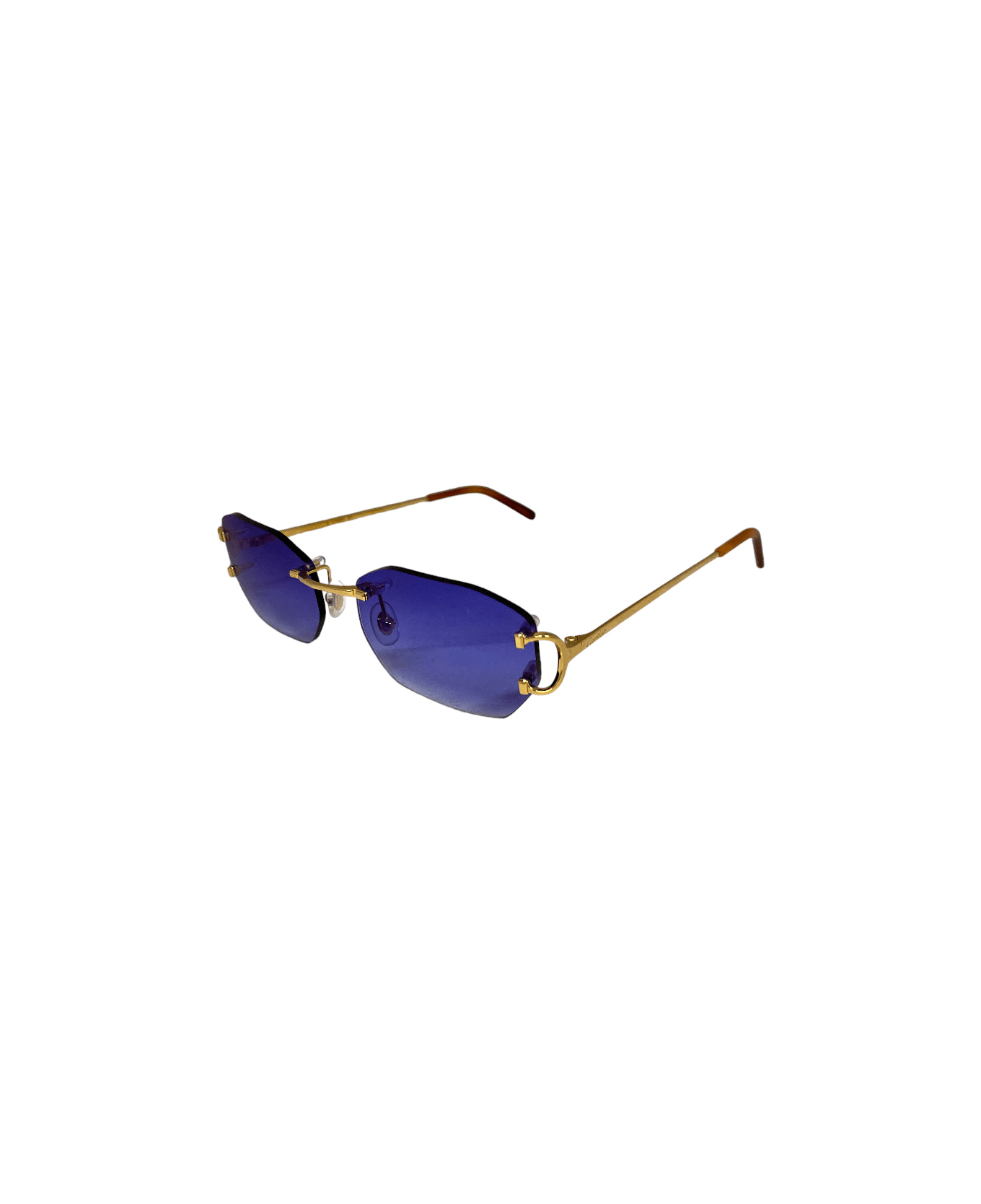 Cartier Eyewear Ct 0092 - Custom - Gold Sunglasses