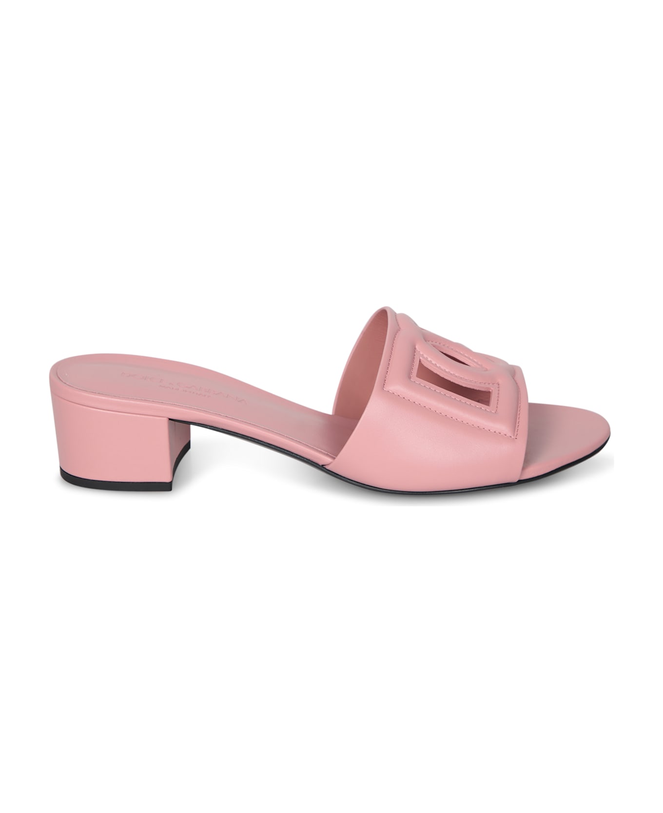 Dolce & Gabbana Low Heel Pink Sandal - Pink