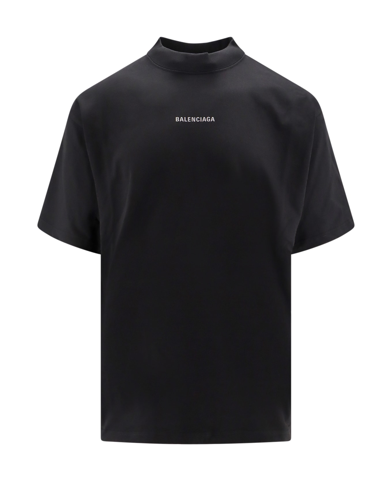 Balenciaga Cotton T-shirt With Logo - Black