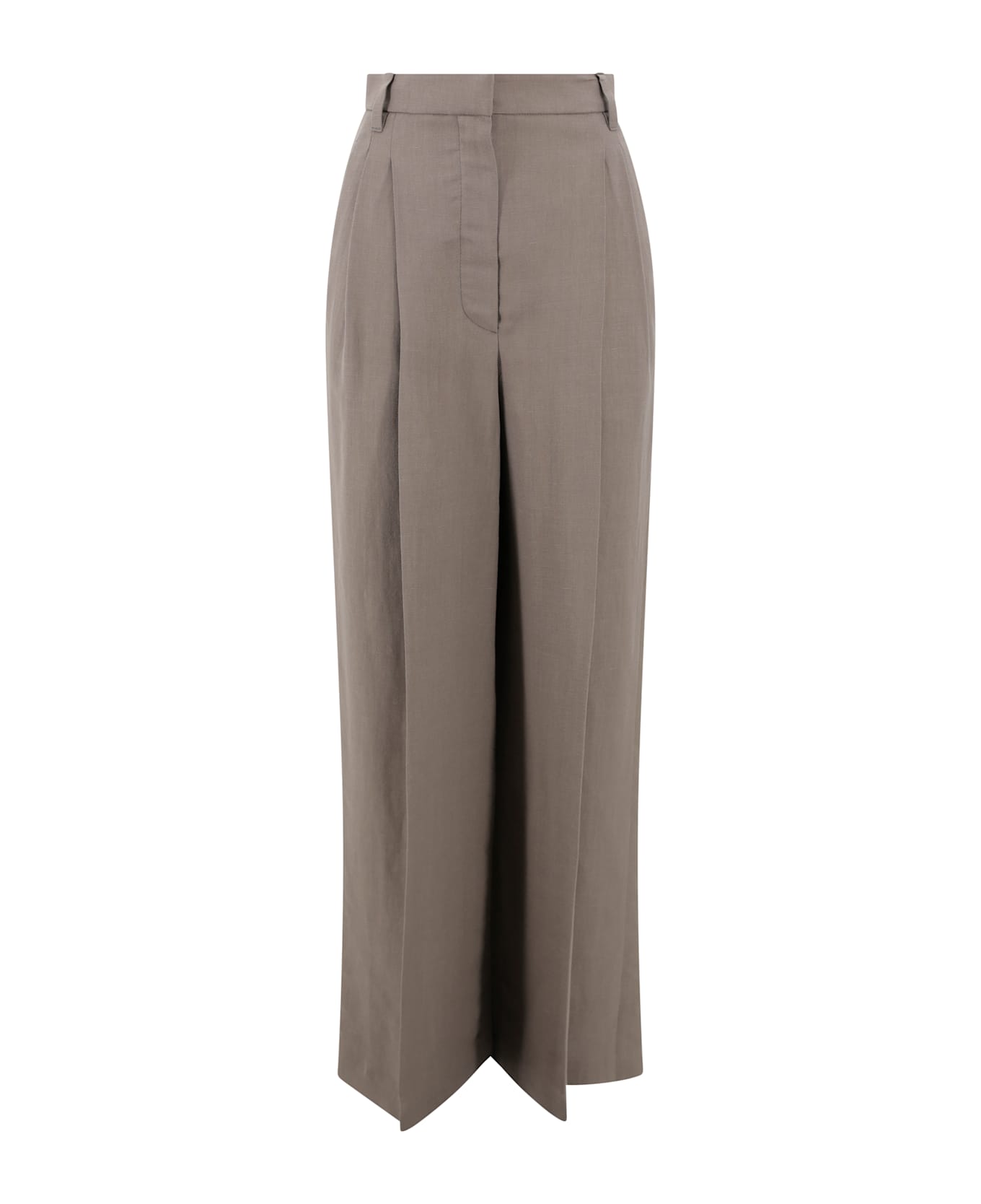 Brunello Cucinelli Tailored Pants In Organic Linen Blend - Brown