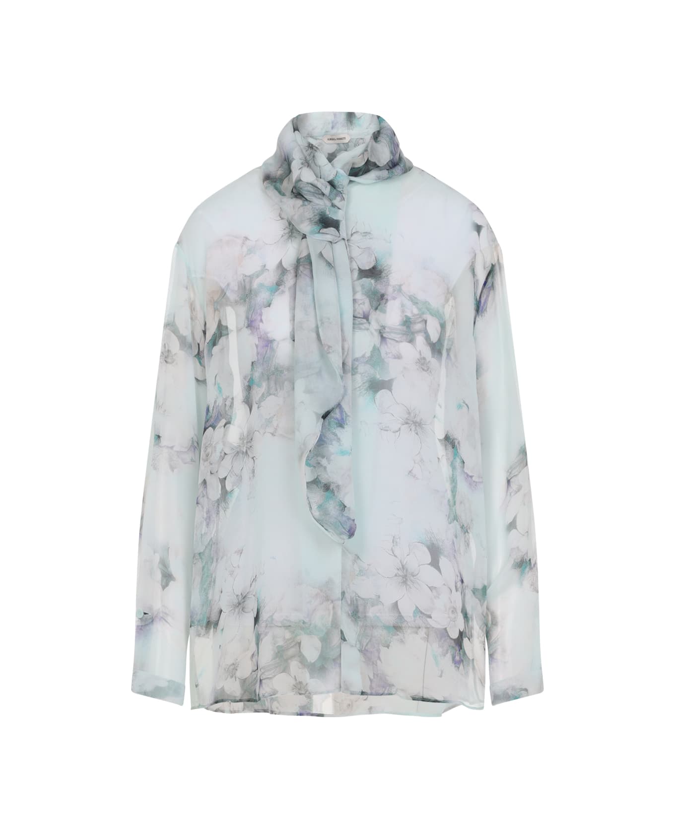 Alberta Ferretti Chiffon Shirt - Fantasia Ghiaccio
