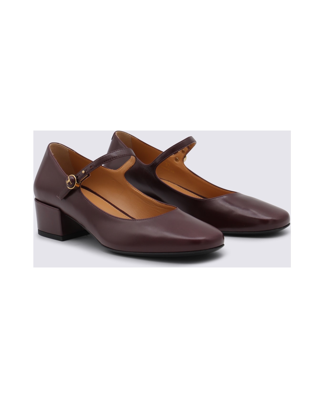 Tod
s Burgundy Leather Pumps - KRAFT CHIARO