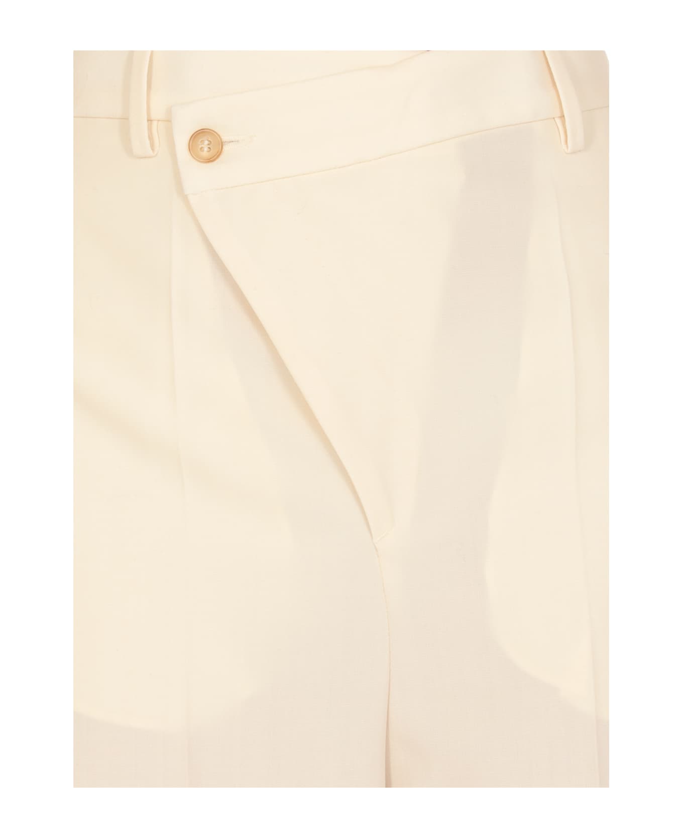 MM6 Maison Margiela Virgin Wool Blend Pants - Ivory