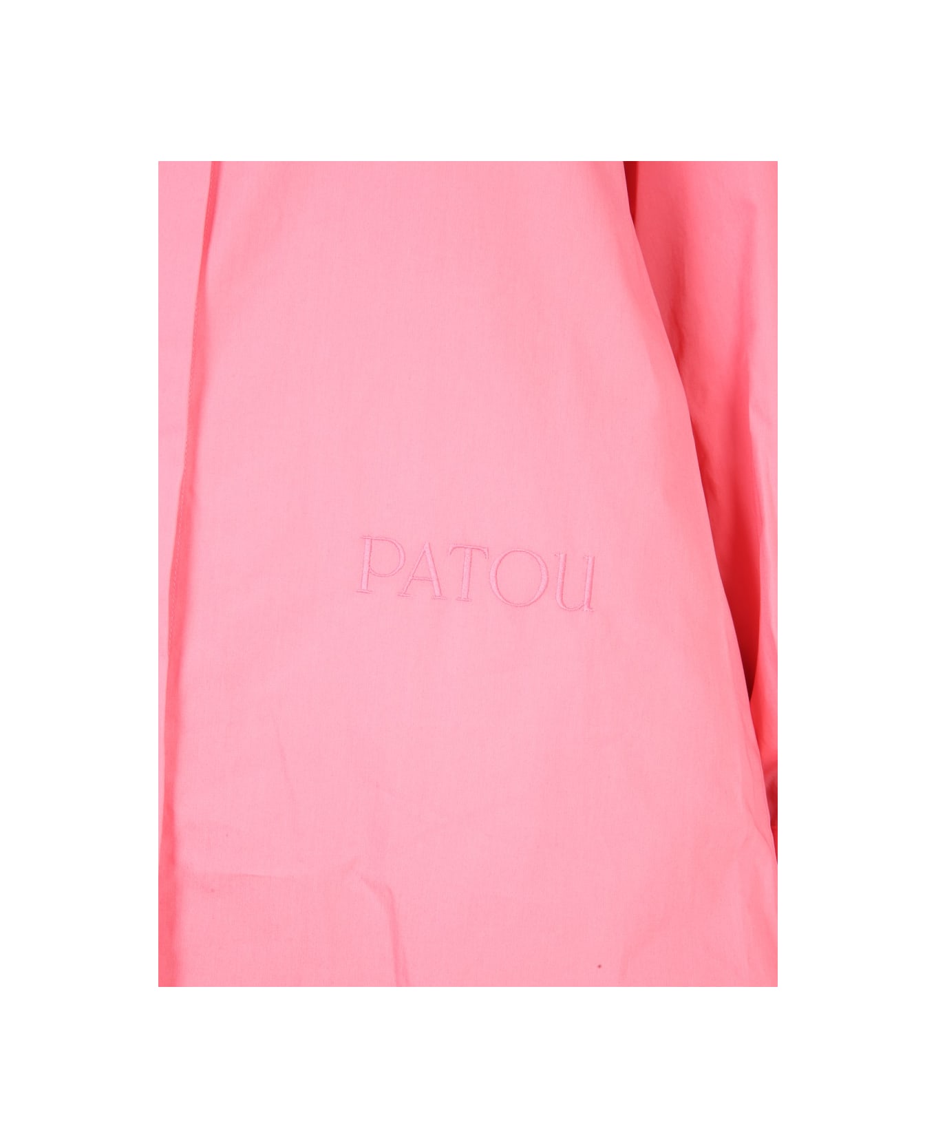 Patou Shirt Dress With Logo Embroidery - PINK