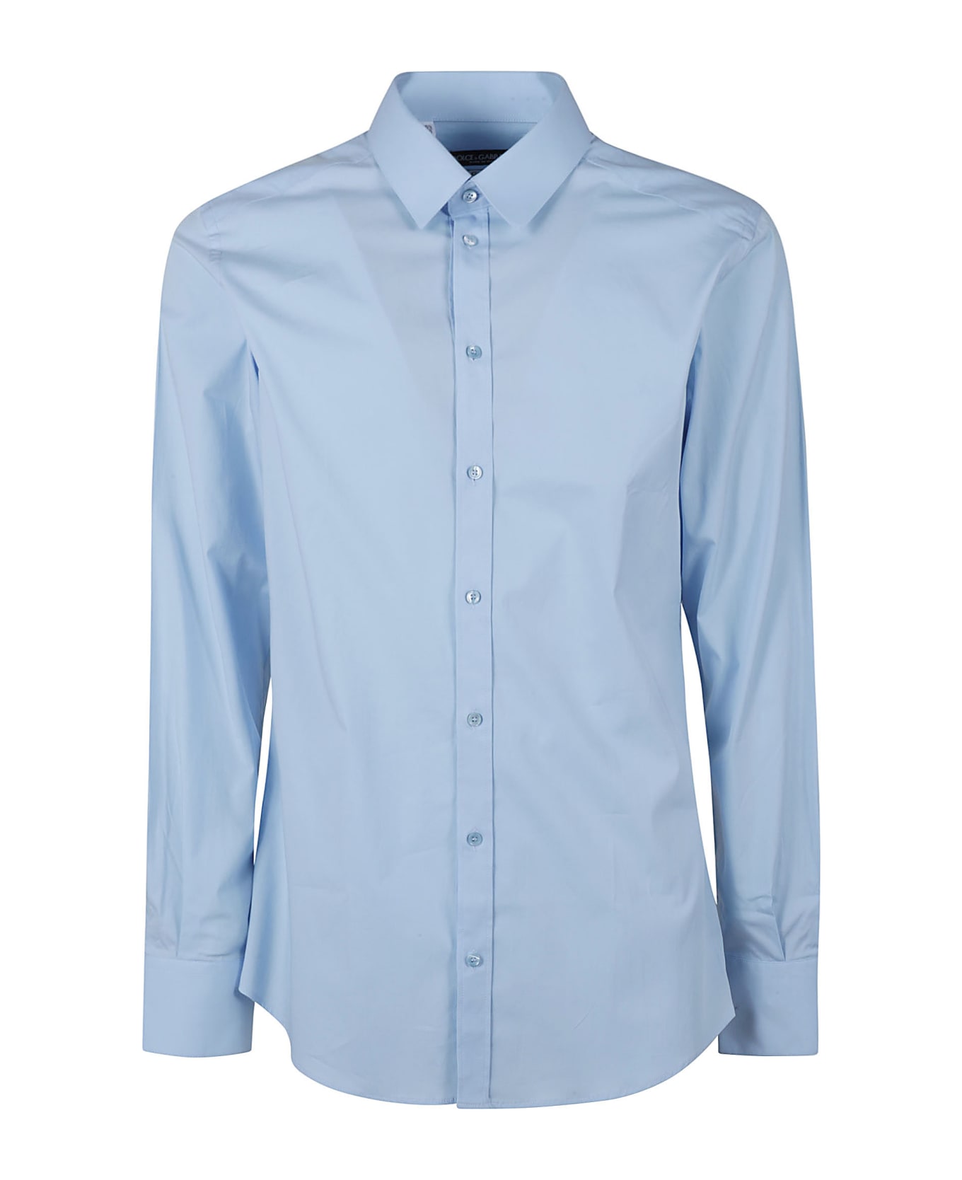 Dolce & Gabbana Round Hem Plain Shirt - Azure
