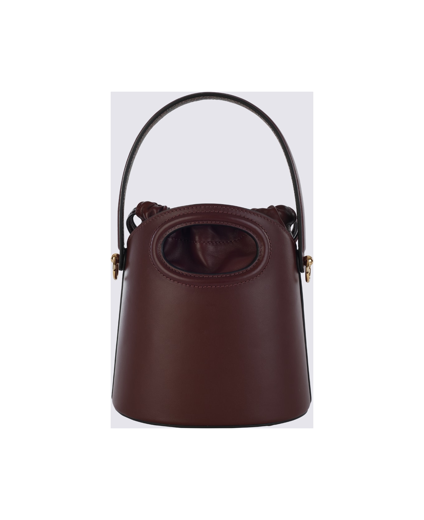 Etro Bordeaux Leather Saturno Mini Bucket Bag - Bordeaux トートバッグ