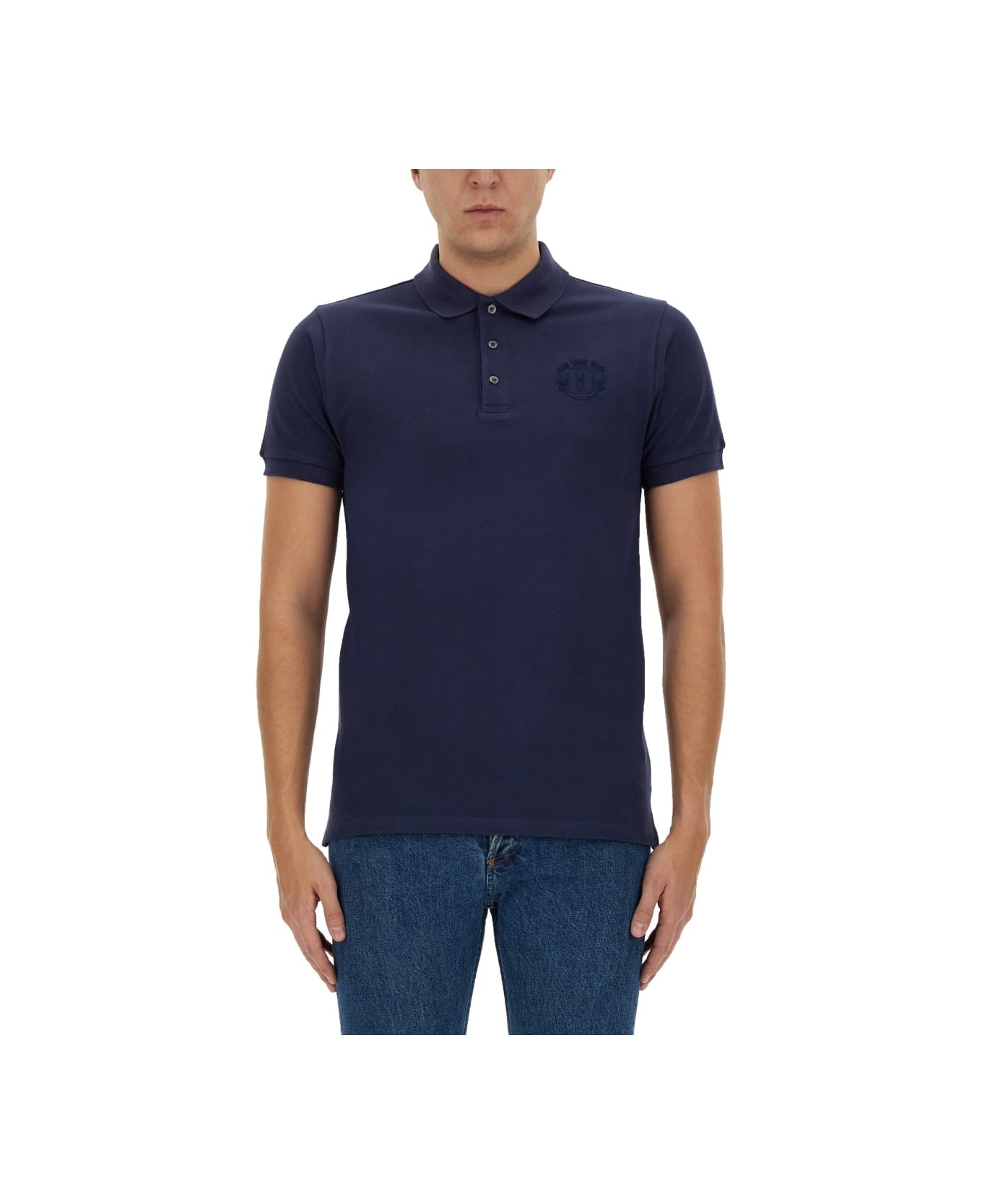 Bally Polo Shirt With Embroidery - BLUE