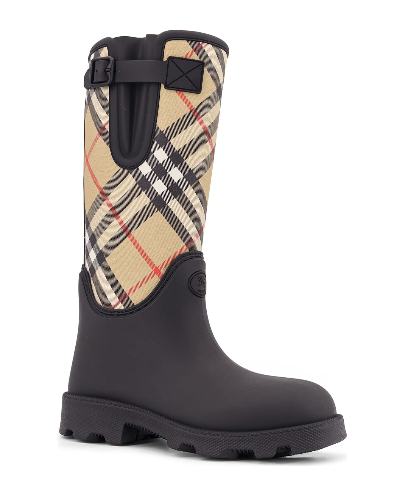Burberry Marsh Stamp Rubber High Boots - Black