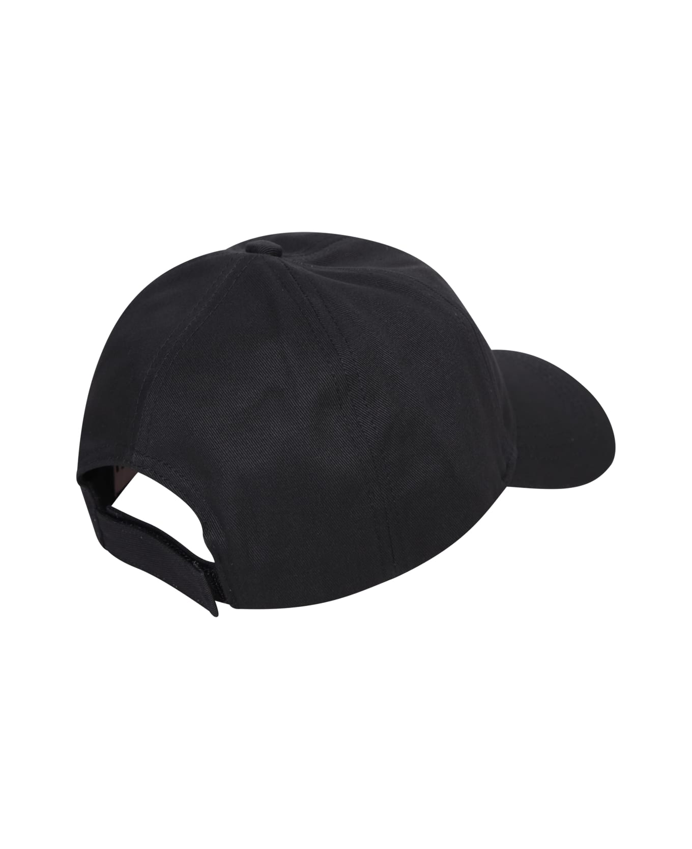 Ganni Logo Print Baseball Cap - Black