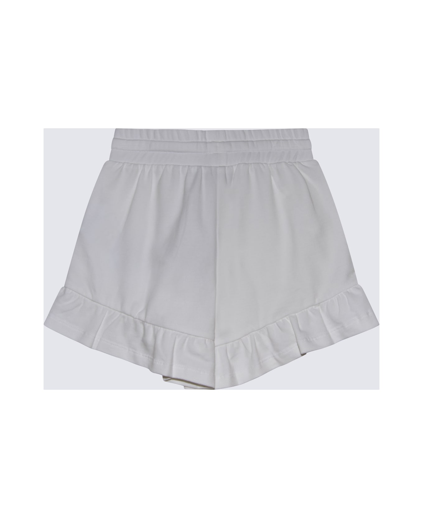 Moschino White Multicolour Cotton Blend Shorts - White