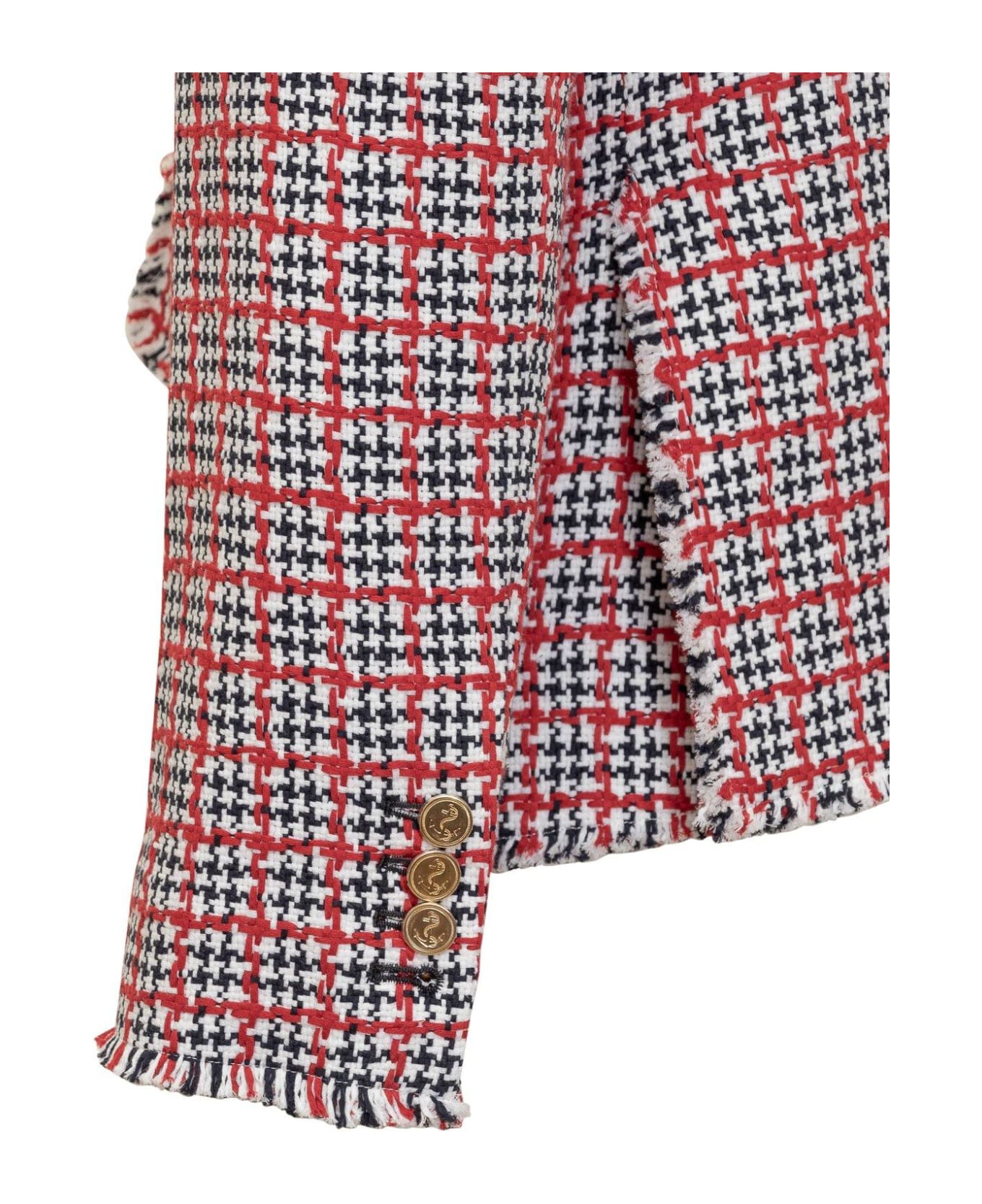 Thom Browne Checked Single-breasted Tweed Jacket - MultiColour