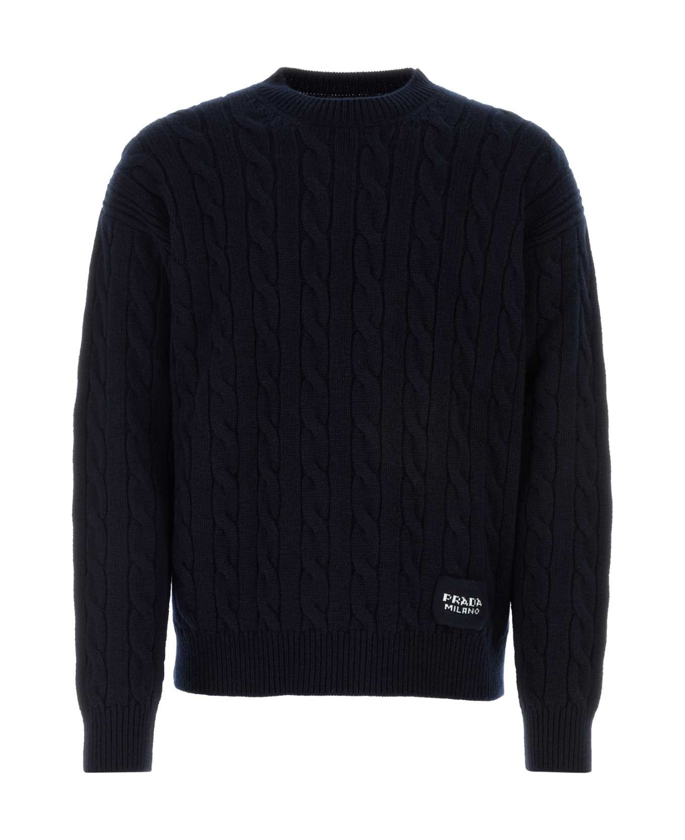 Prada Midnight Blue Cashmere Sweater - BLEU ニットウェア