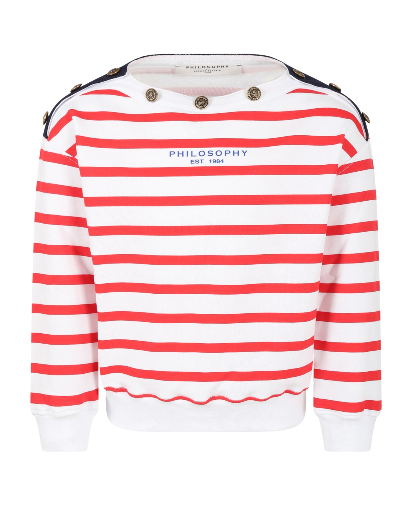Philosophy di Lorenzo Serafini Kids Multicolor Sweatshirt For Girl With Logo - Multicolor